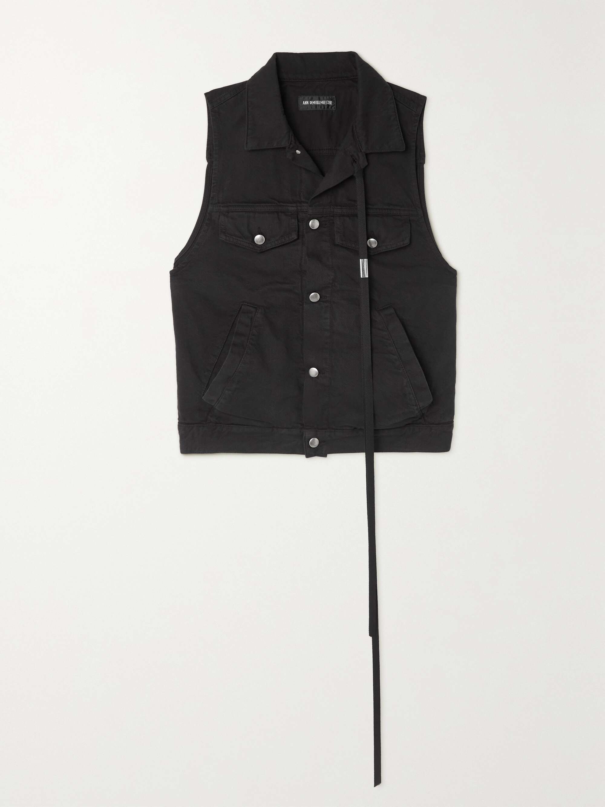 Black Juliette denim vest | ANN 