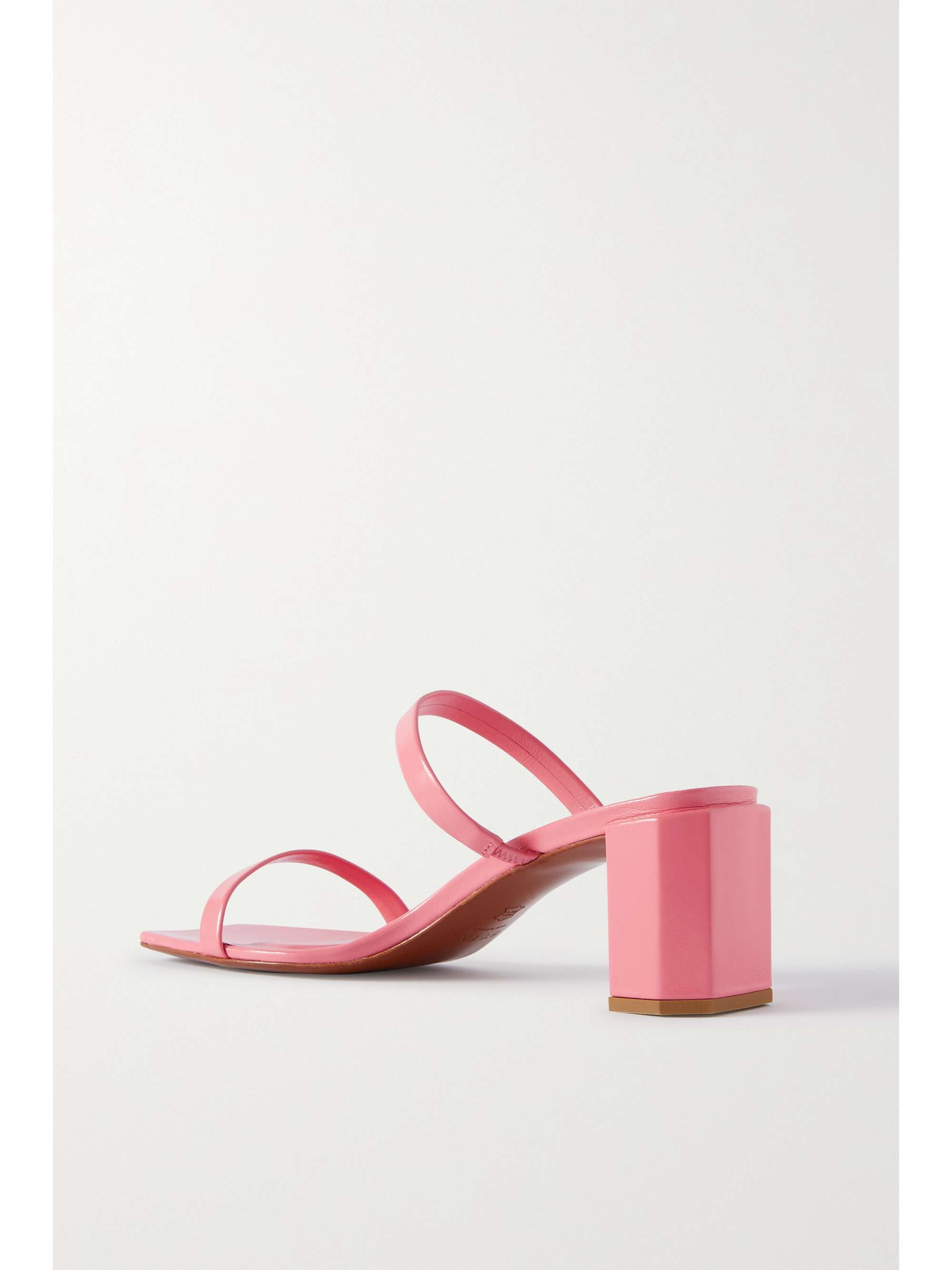 BY FAR Tanya glossed-leather mules