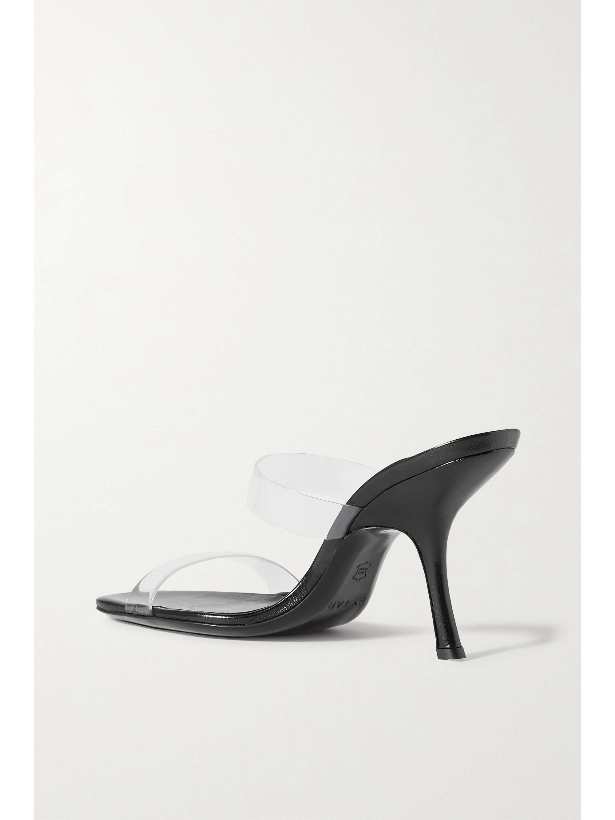 BY FAR Clara PVC and glossed-leather mule