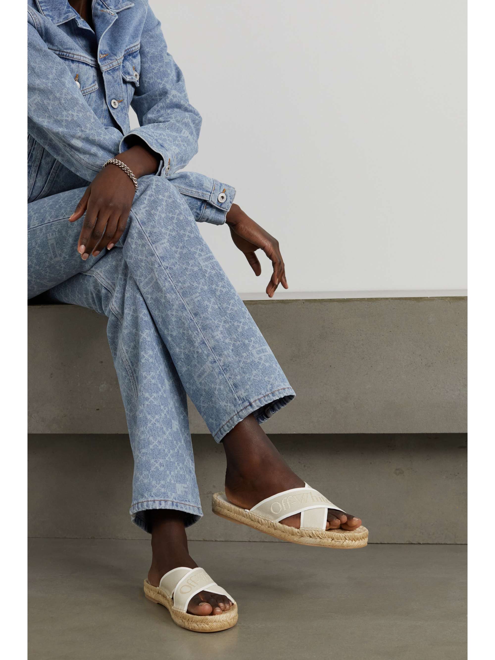 white criss cross sandals