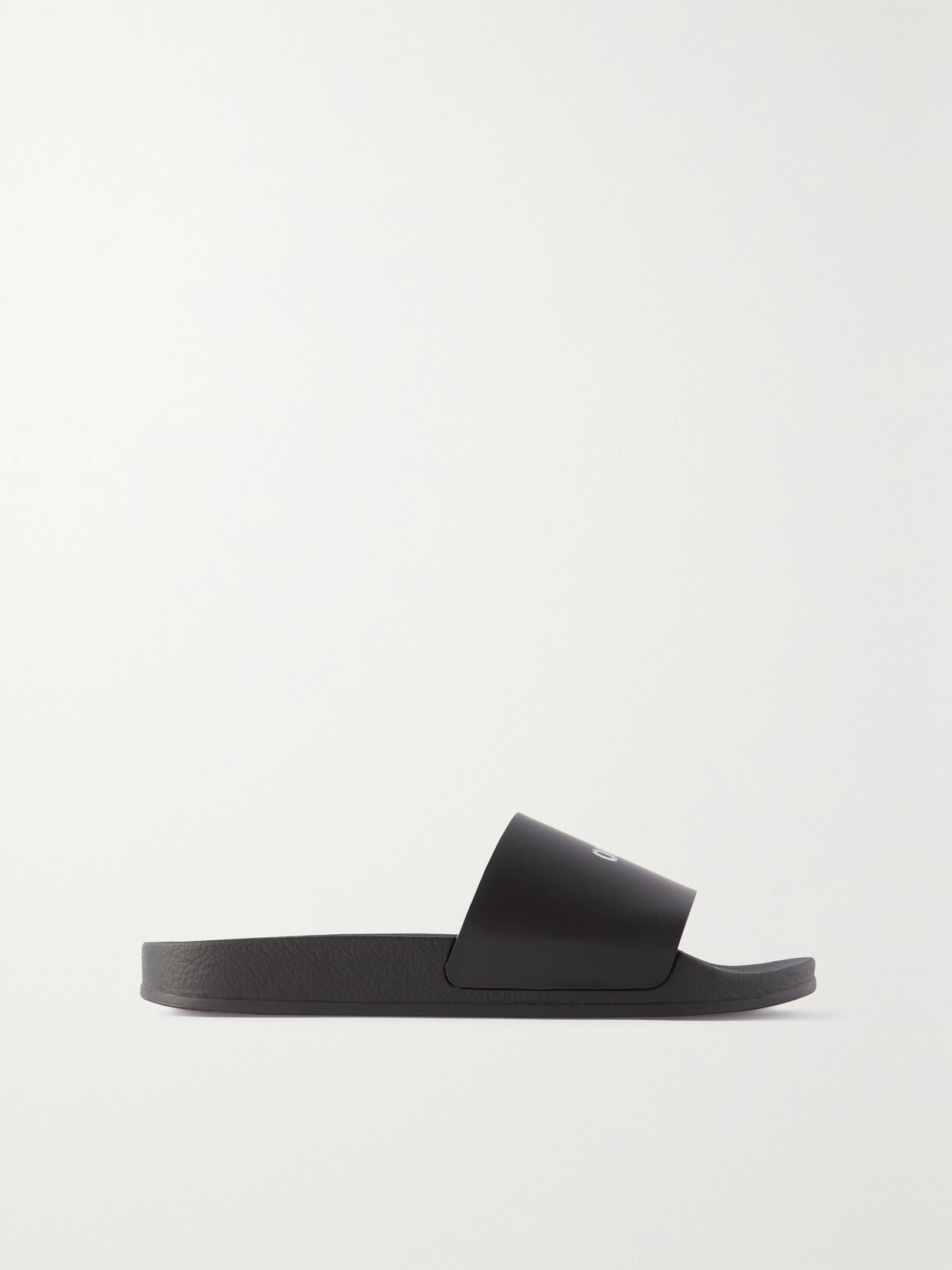 Off-white Logo-print Rubber Slides In Black | ModeSens