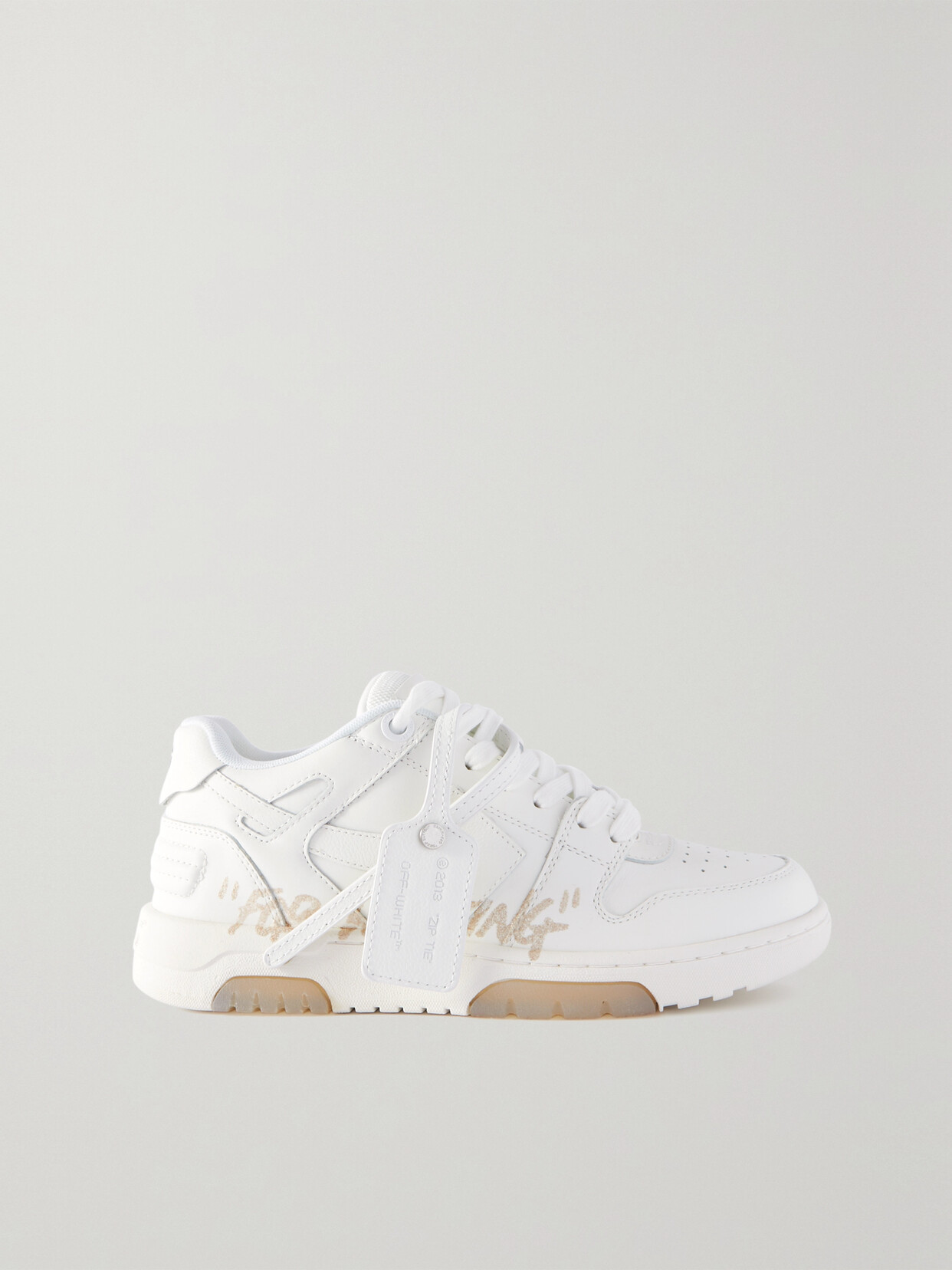 Off-White Out Of Office For Walking Glittered Leather Sneakers - IT42