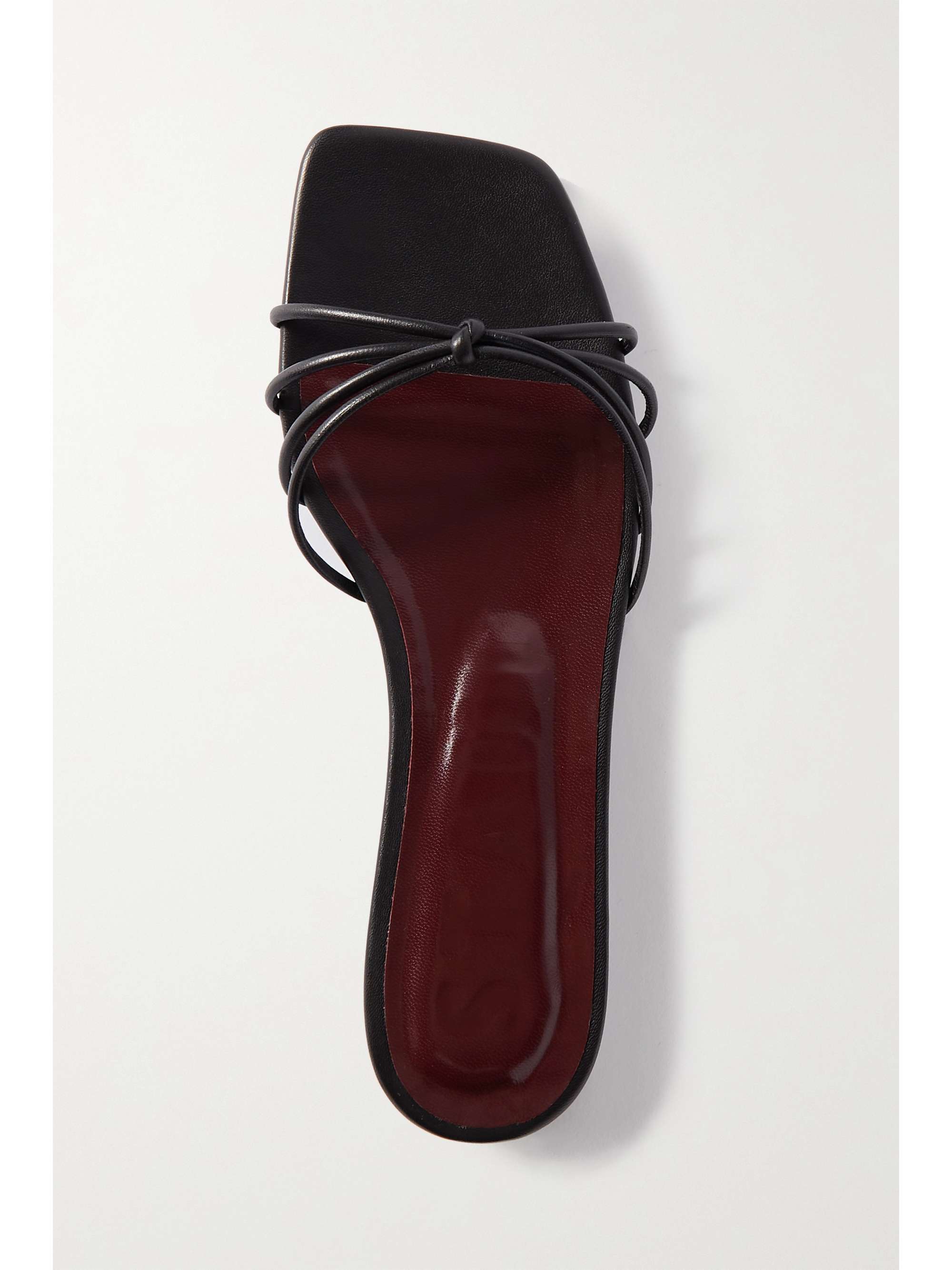 staud amelie leather slides