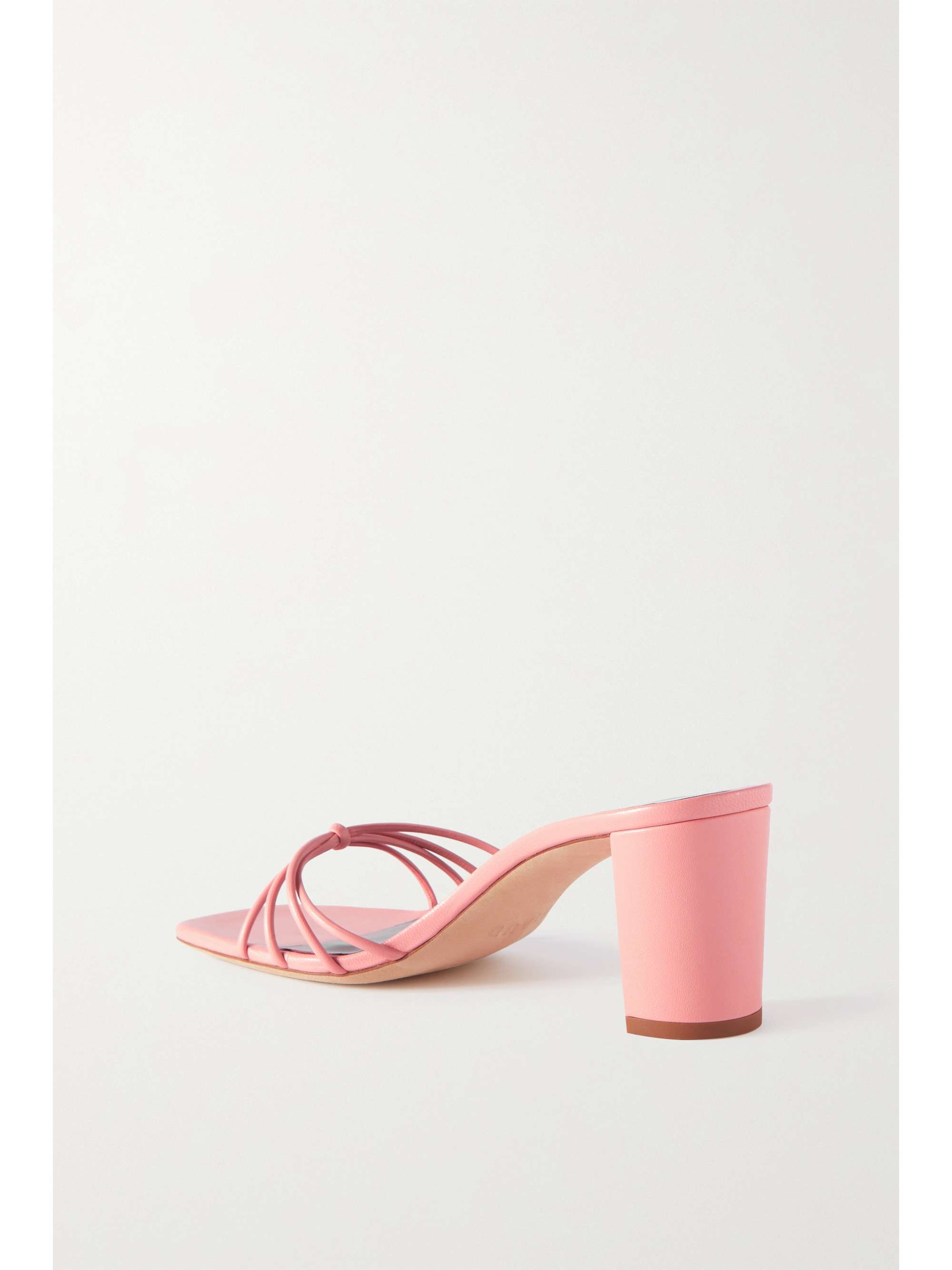 knotted leather mules