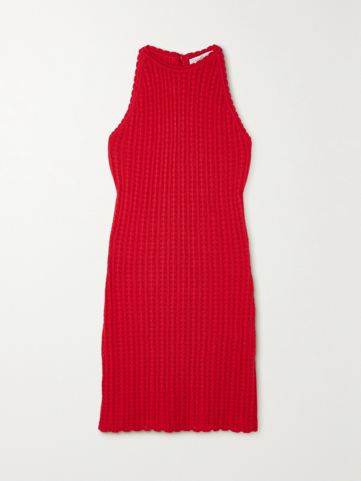 Jason Wu Collection + Net Sustain The Lola Pointelle-knit Cotton Mini Dress - Red