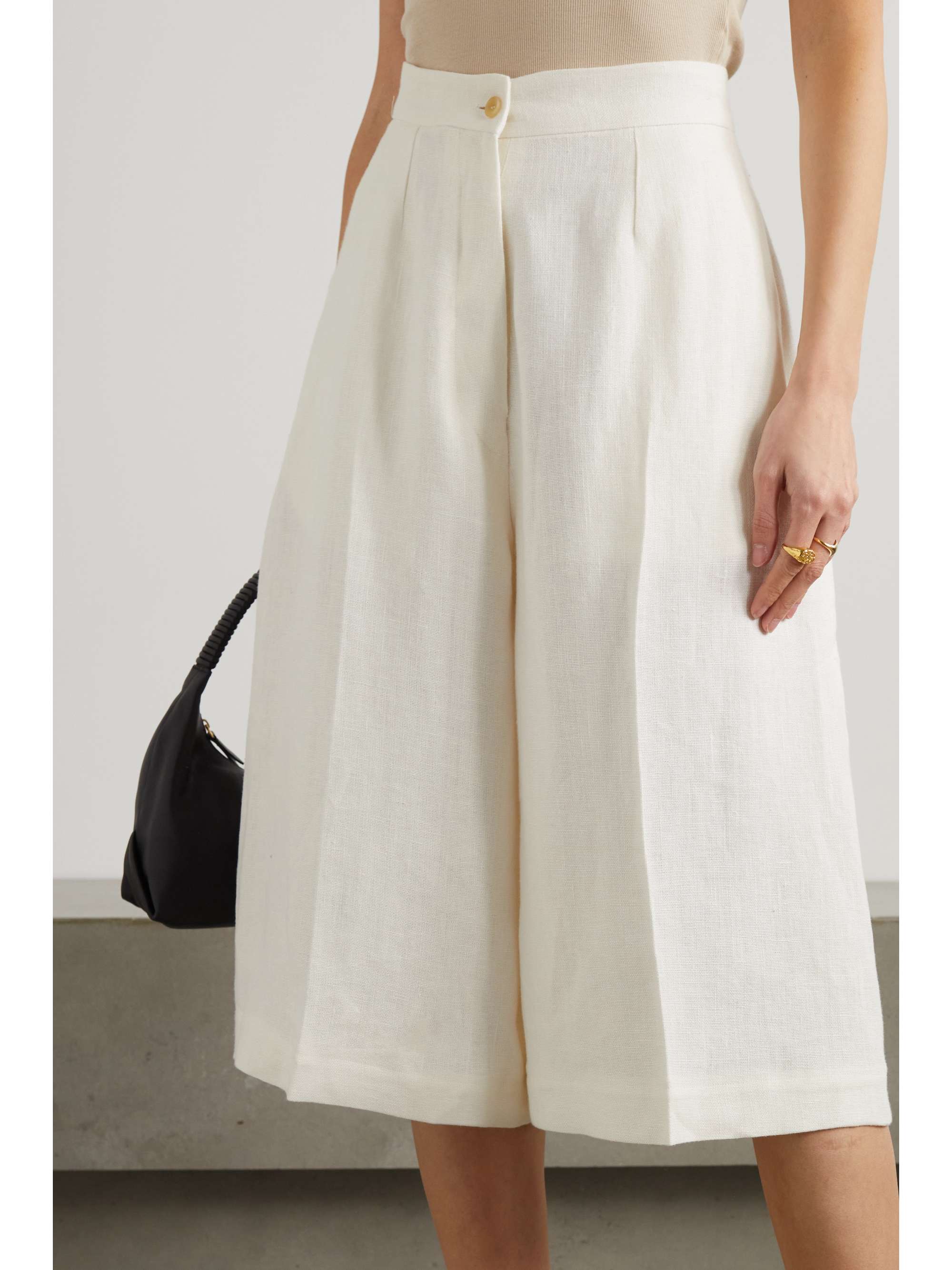 GIULIVA HERITAGE Jupe-culotte large en lin à plis The Serefina