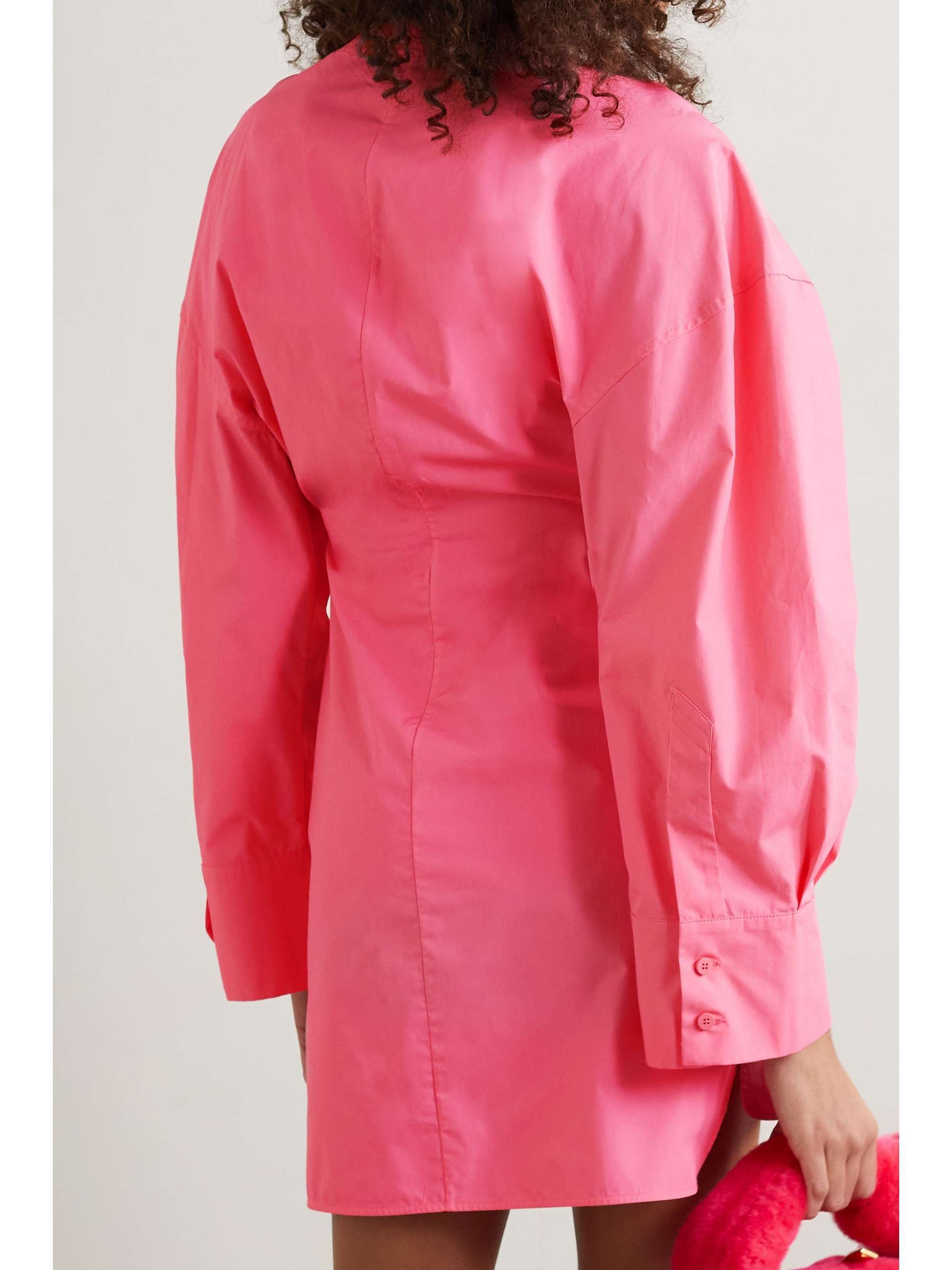 THE ATTICO Lala cotton-poplin mini shirt dress