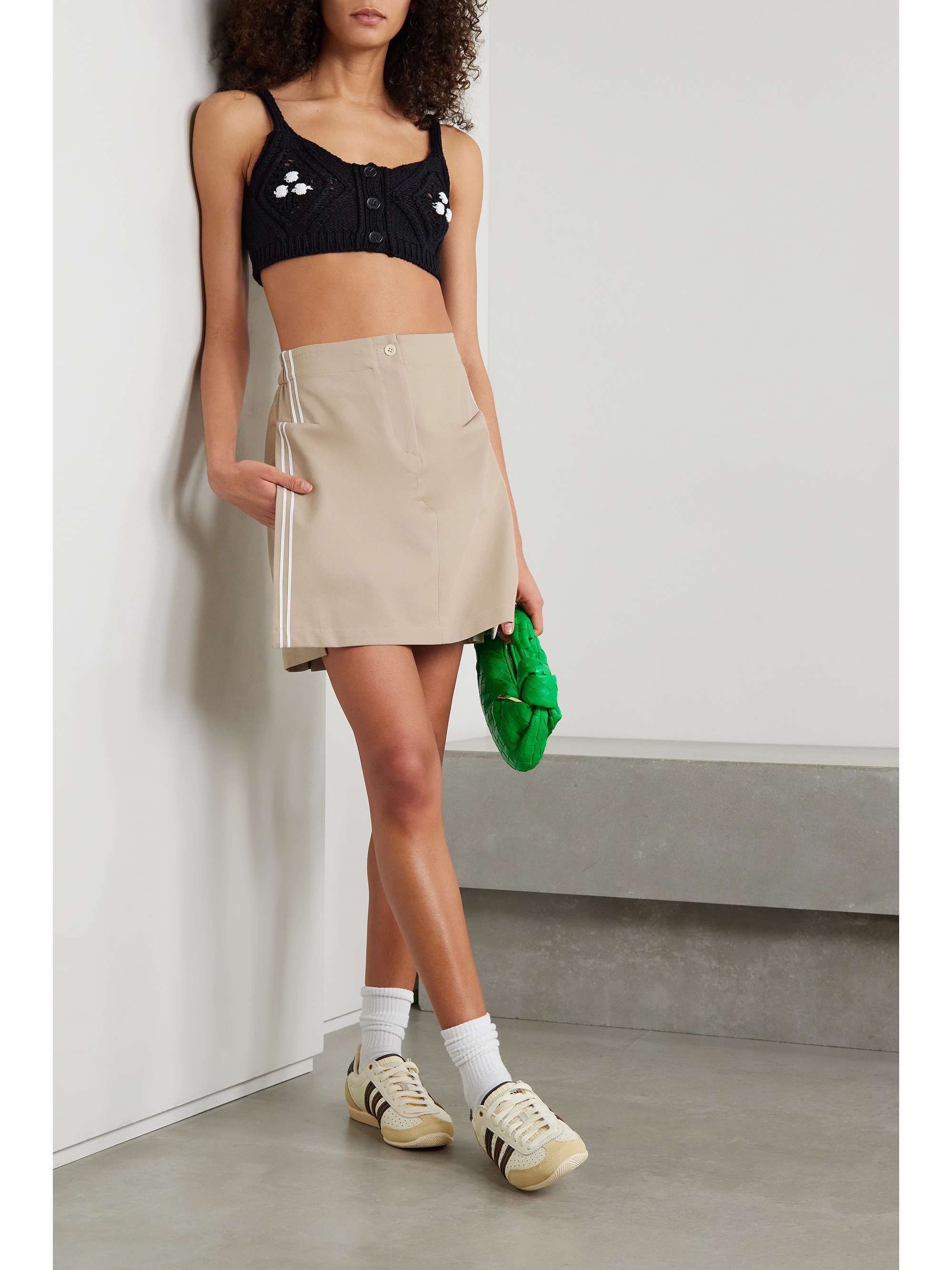 COMMISSION Squad cable-knit cotton bra top