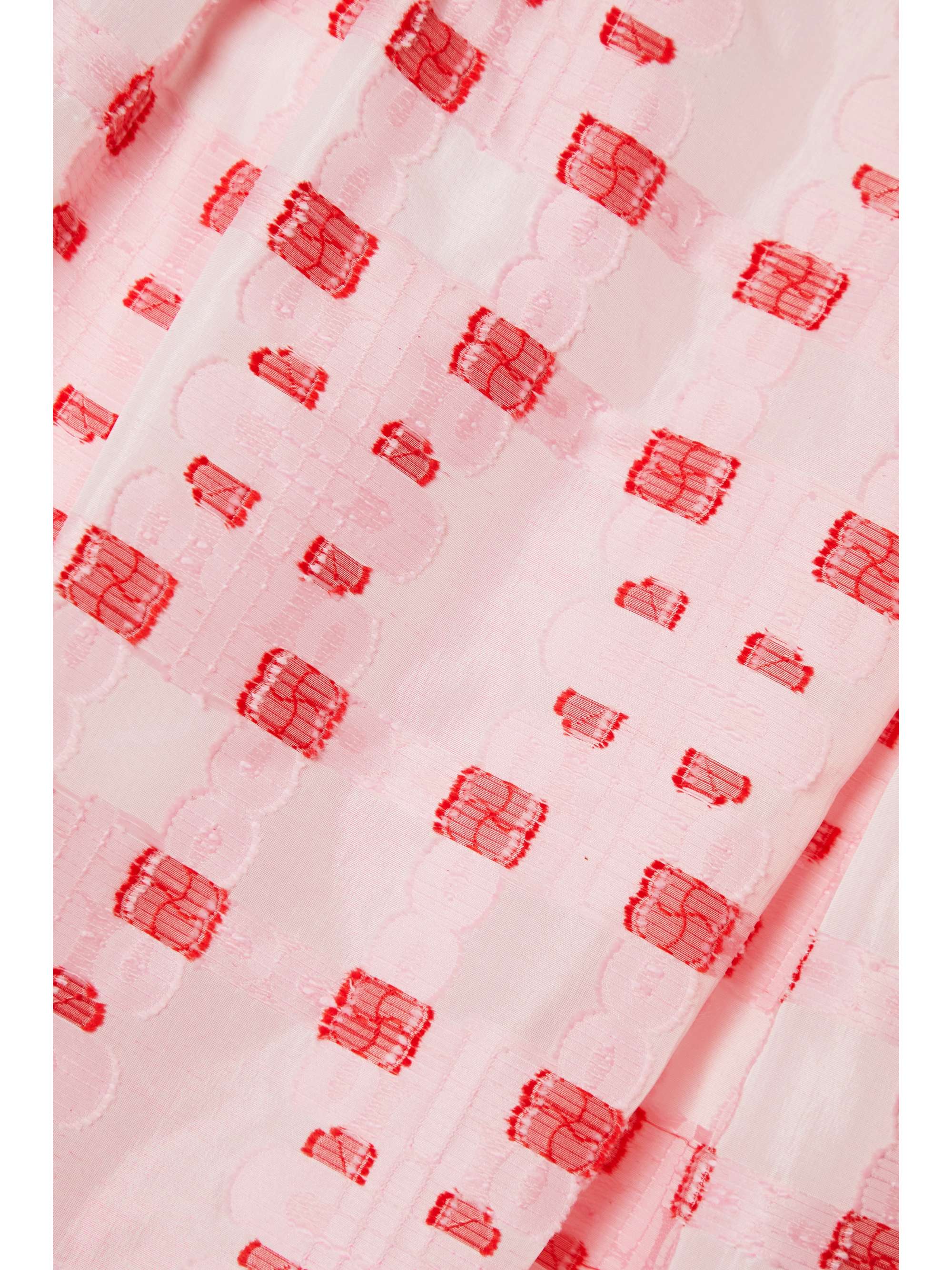 MINJUKIM Tuck Volume pleated fil coupé jacquard skirt | NET-A-PORTER