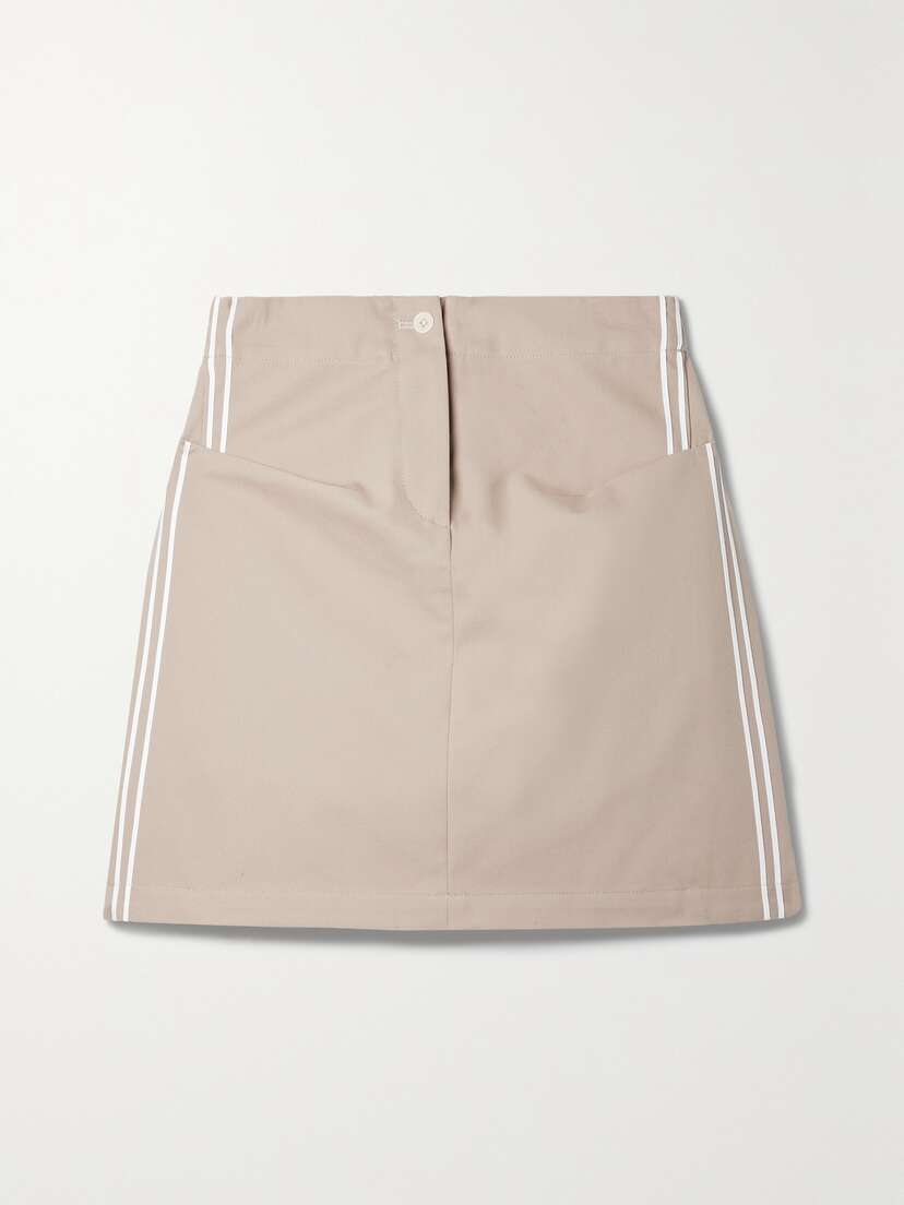 COMMISSION Team Striped Cotton-twill Mini Skirt