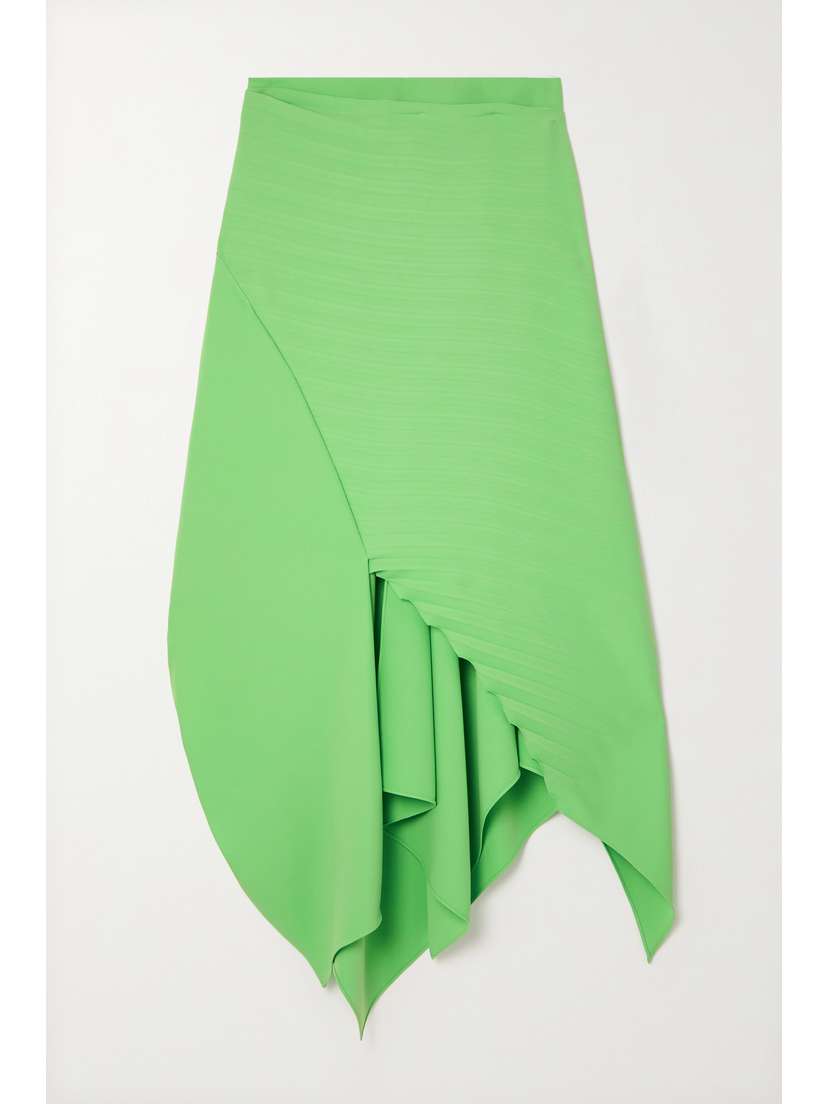 A.W.A.K.E. MODE Wrap-effect Asymmetric Jersey Skirt