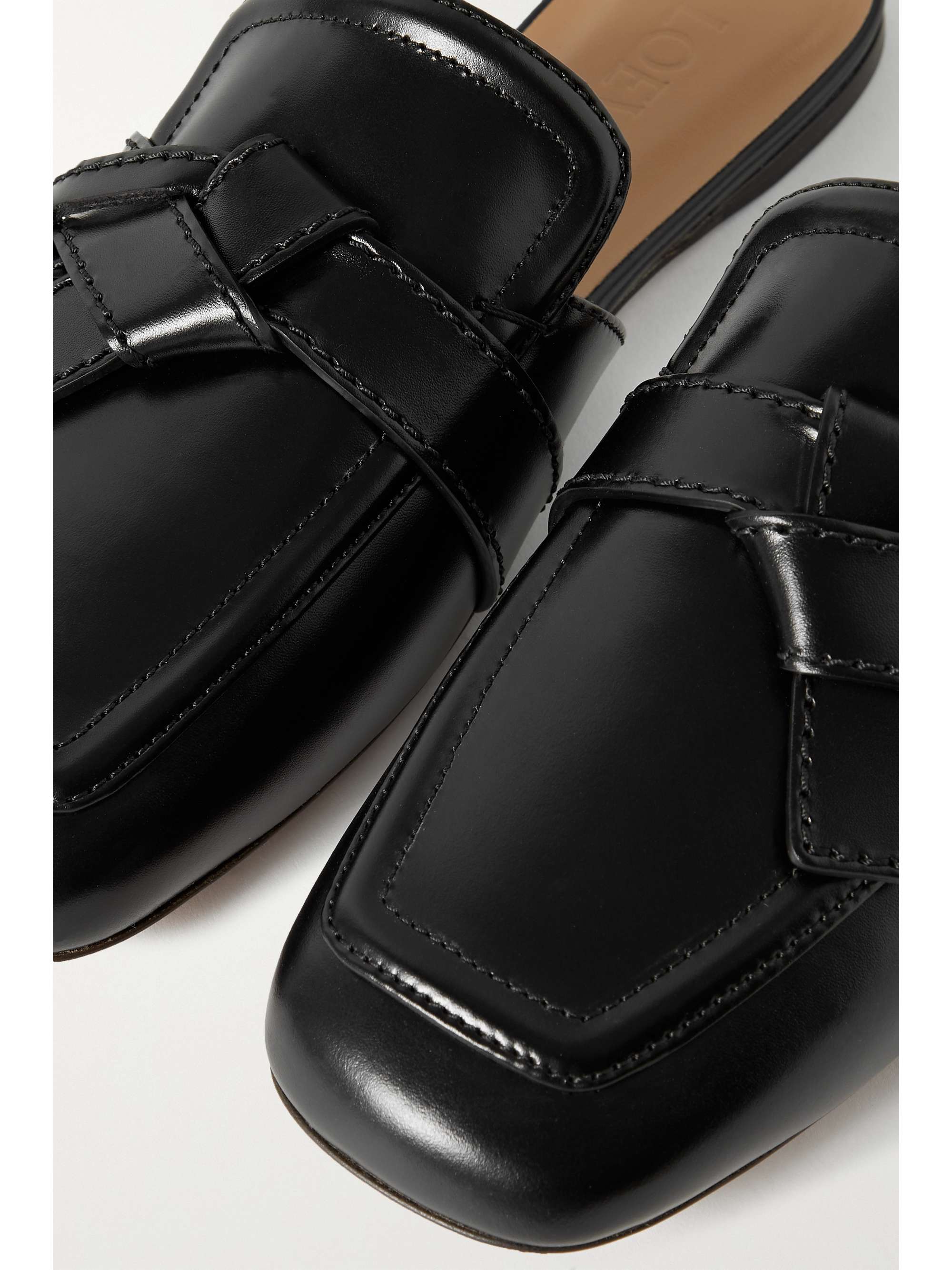 LOEWE Gate knotted leather slippers