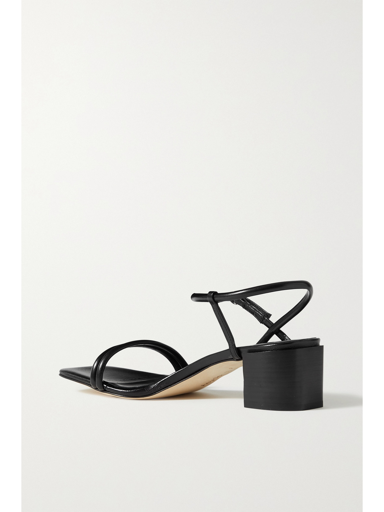 Aeyde Estelle Leather Sandals In Black