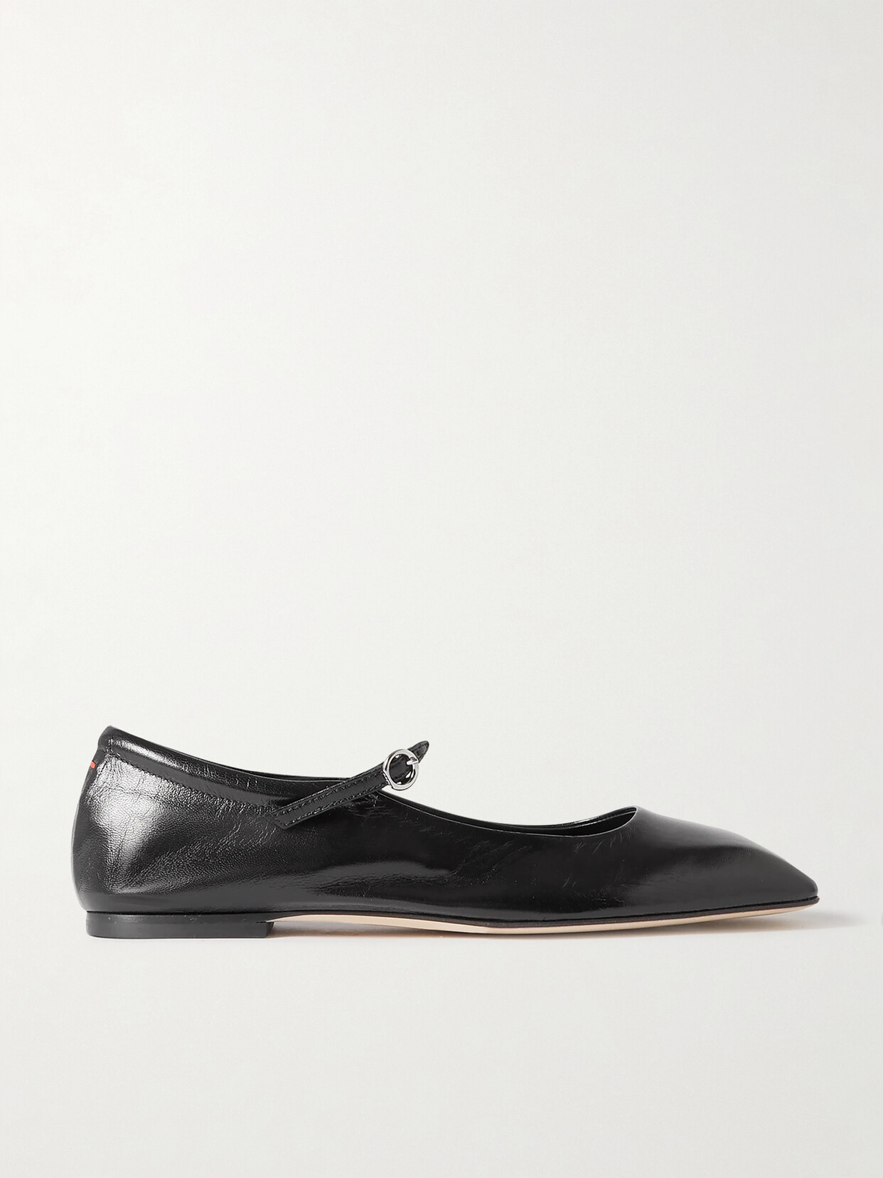 Aeyde Uma Leather Mary Jane Ballet Flats In Black