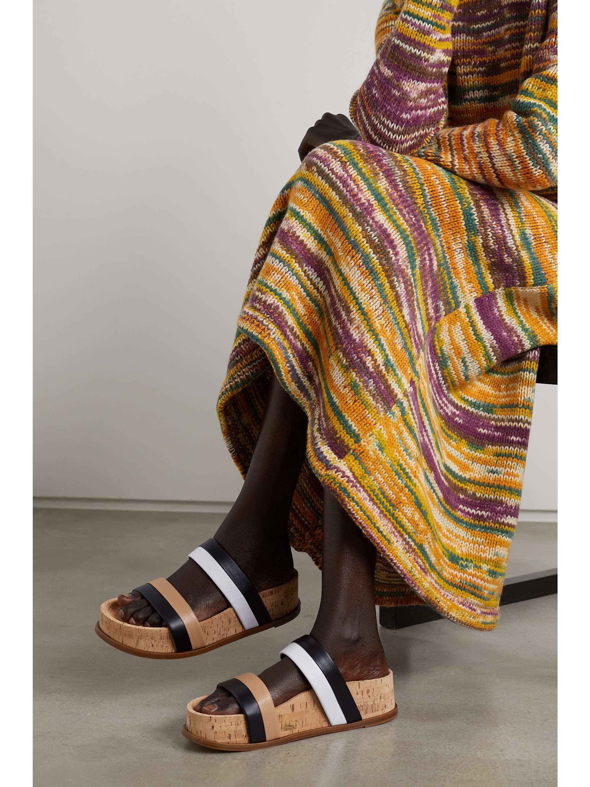 Black Striker Leather Platform Sandals Gabriela Hearst Net A Porter