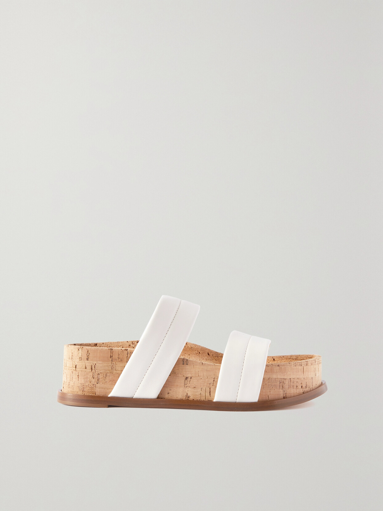 Shop Gabriela Hearst Striker Leather Sandals In White