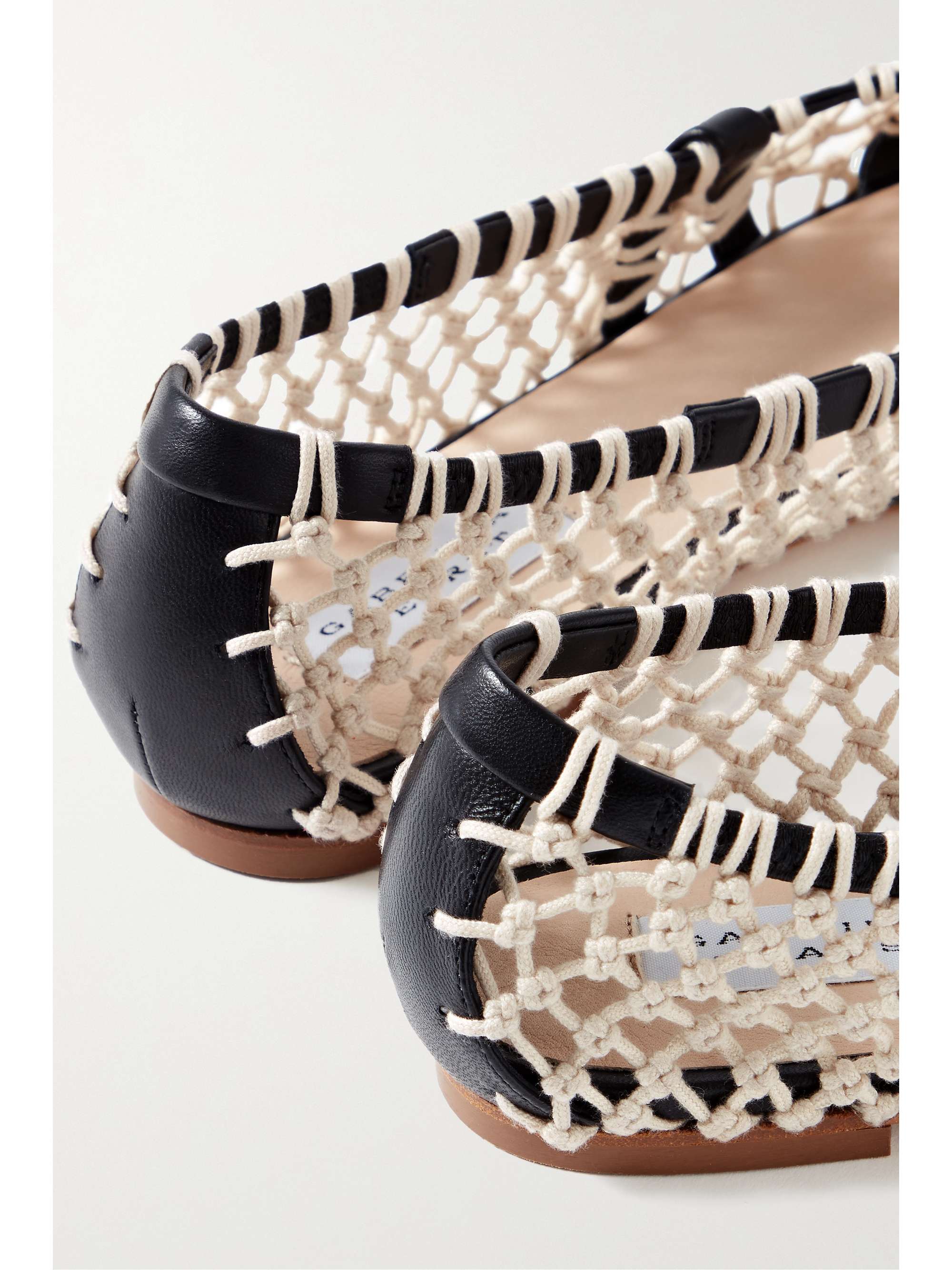 GABRIELA HEARST Armar crocheted cotton and leather ballet flats | NET-A-PORTER