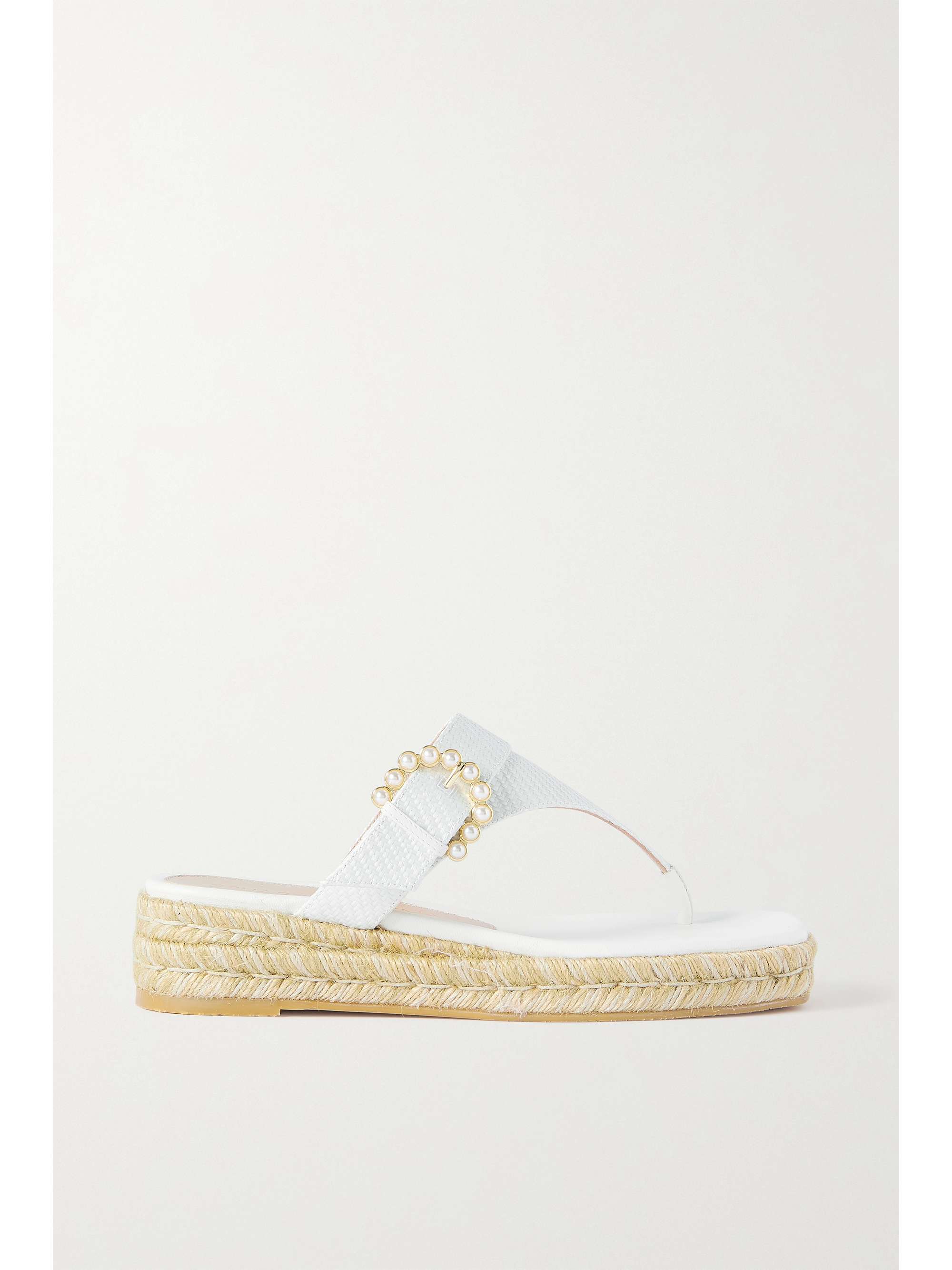 cream platform sandals