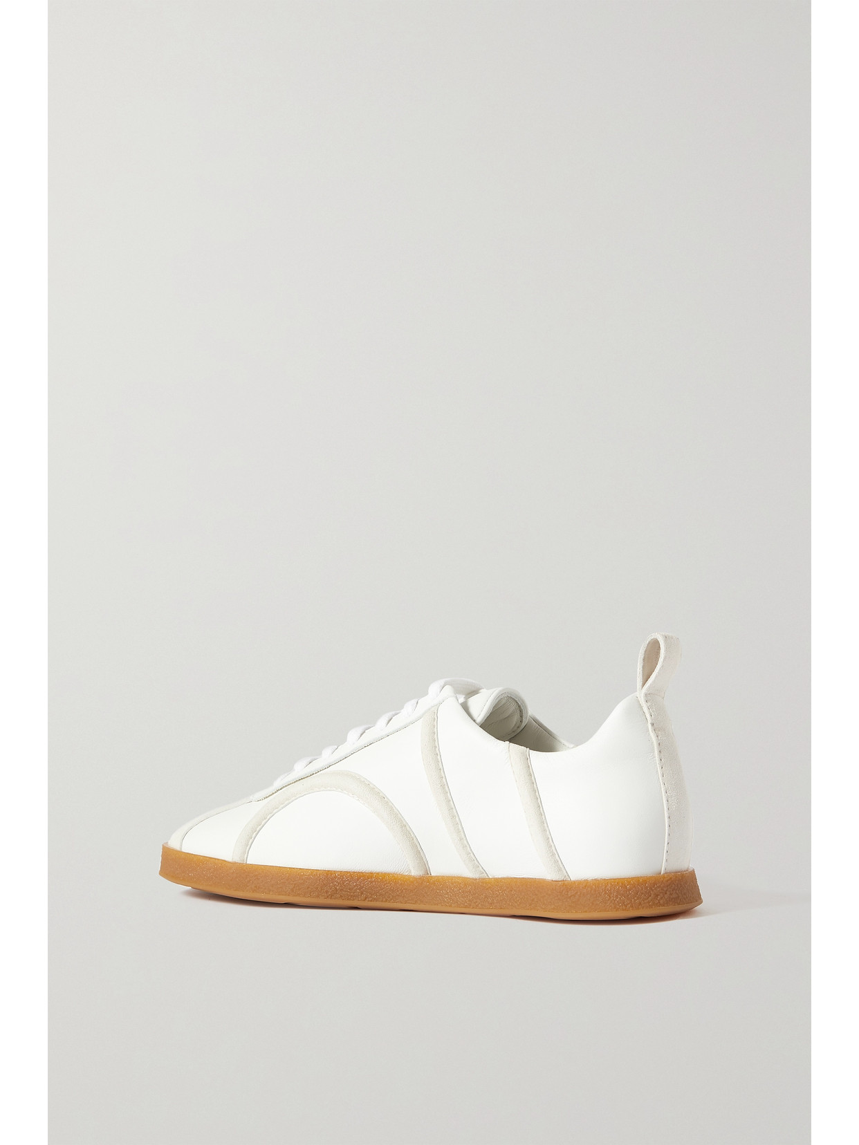 Totême Leather And Suede Sneakers In Off-white