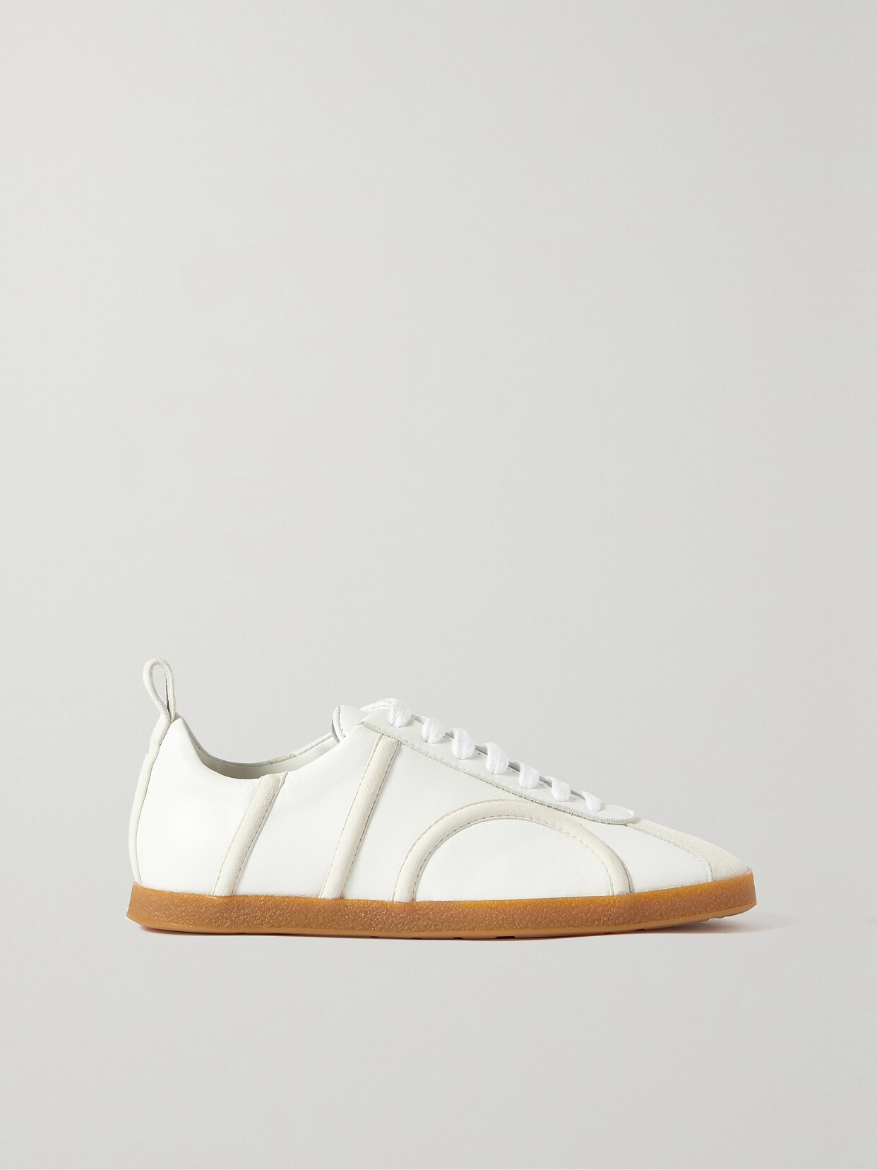 Totême Leather And Suede Sneakers In Off-white