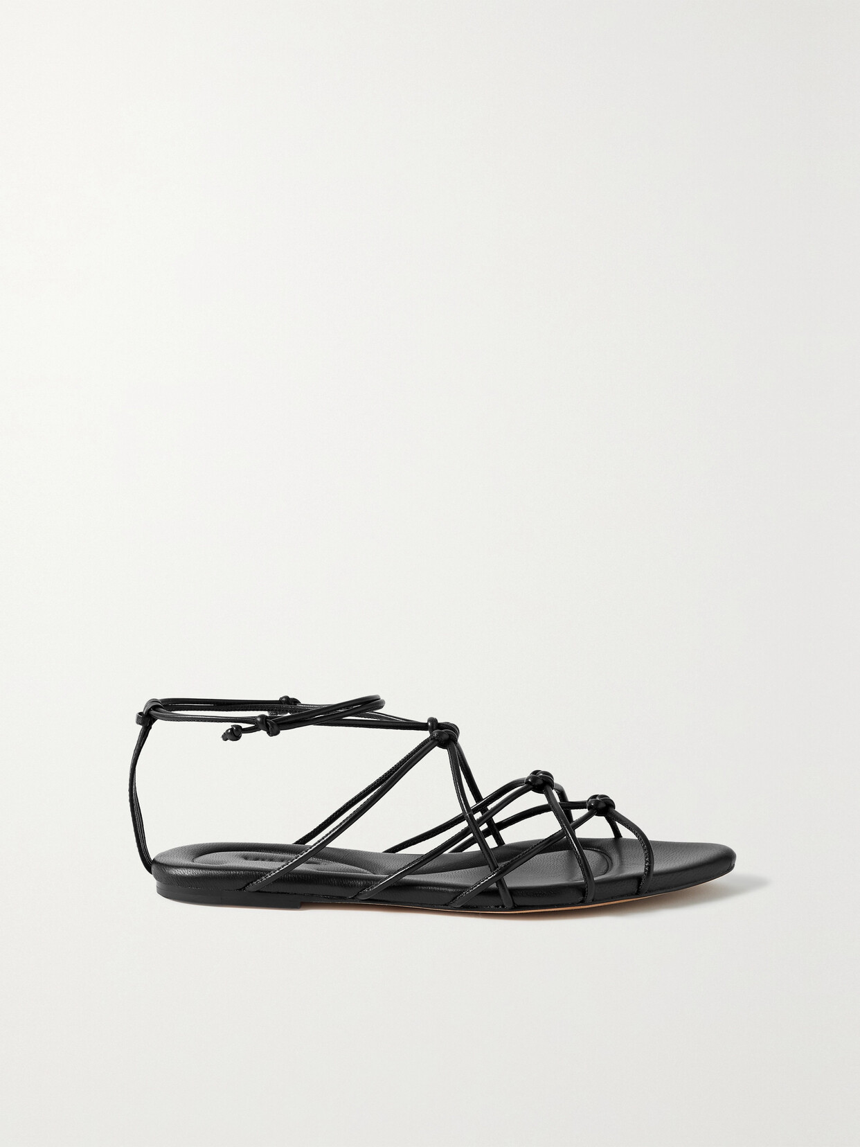 VINCE KENNA KNOTTED LEATHER SANDALS