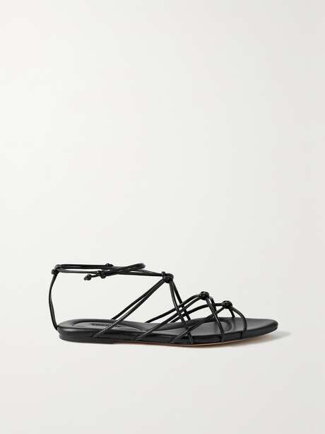 VINCE Kenna knotted leather sandals | NET-A-PORTER