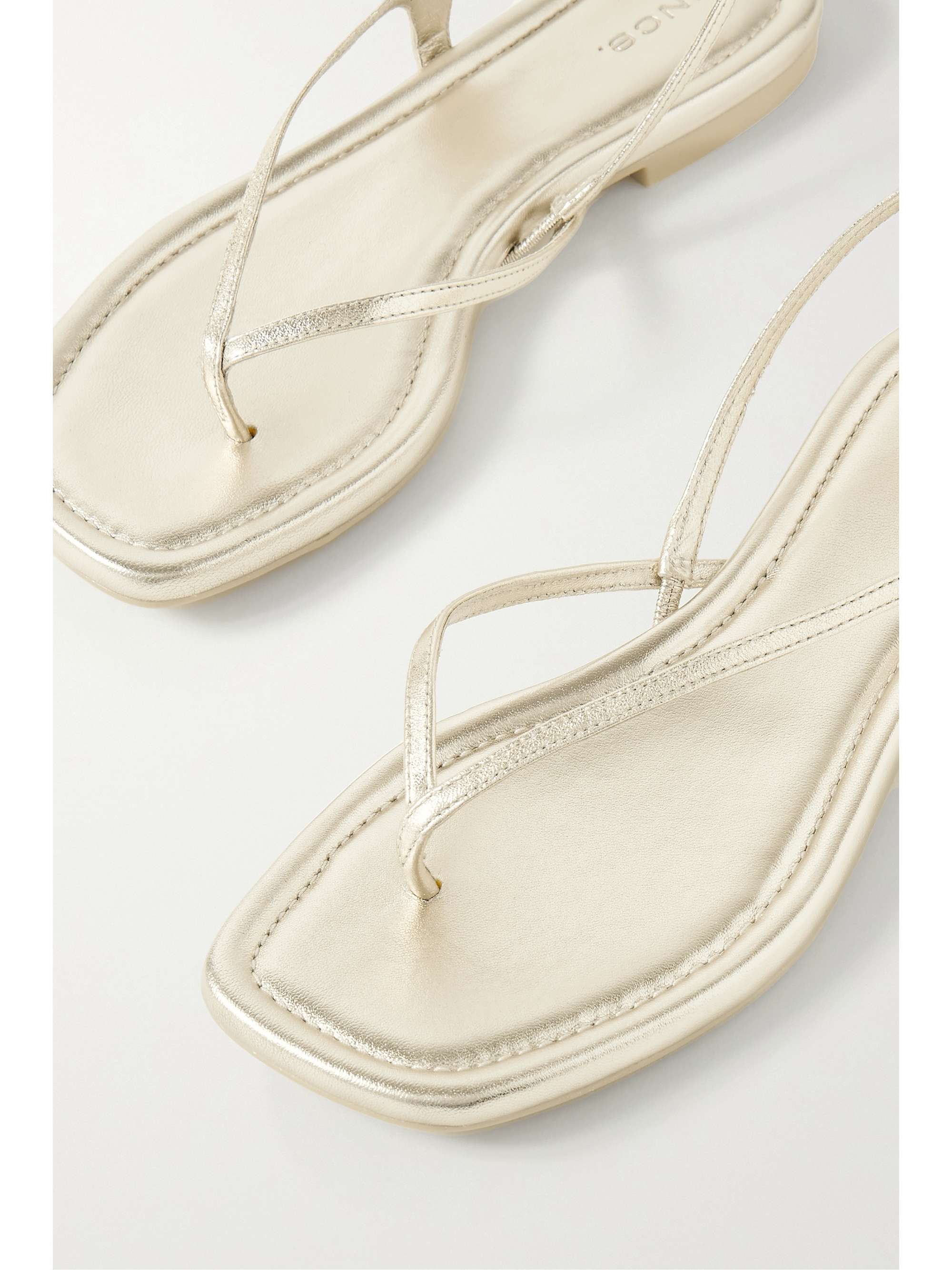 VINCE Deana metallic leather slingback sandals