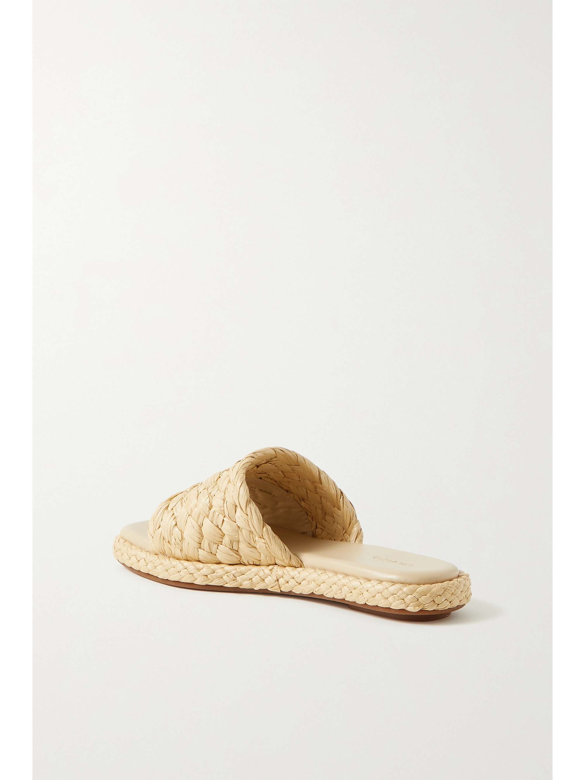 VINCE Rumi woven raffia slides | NET-A-PORTER