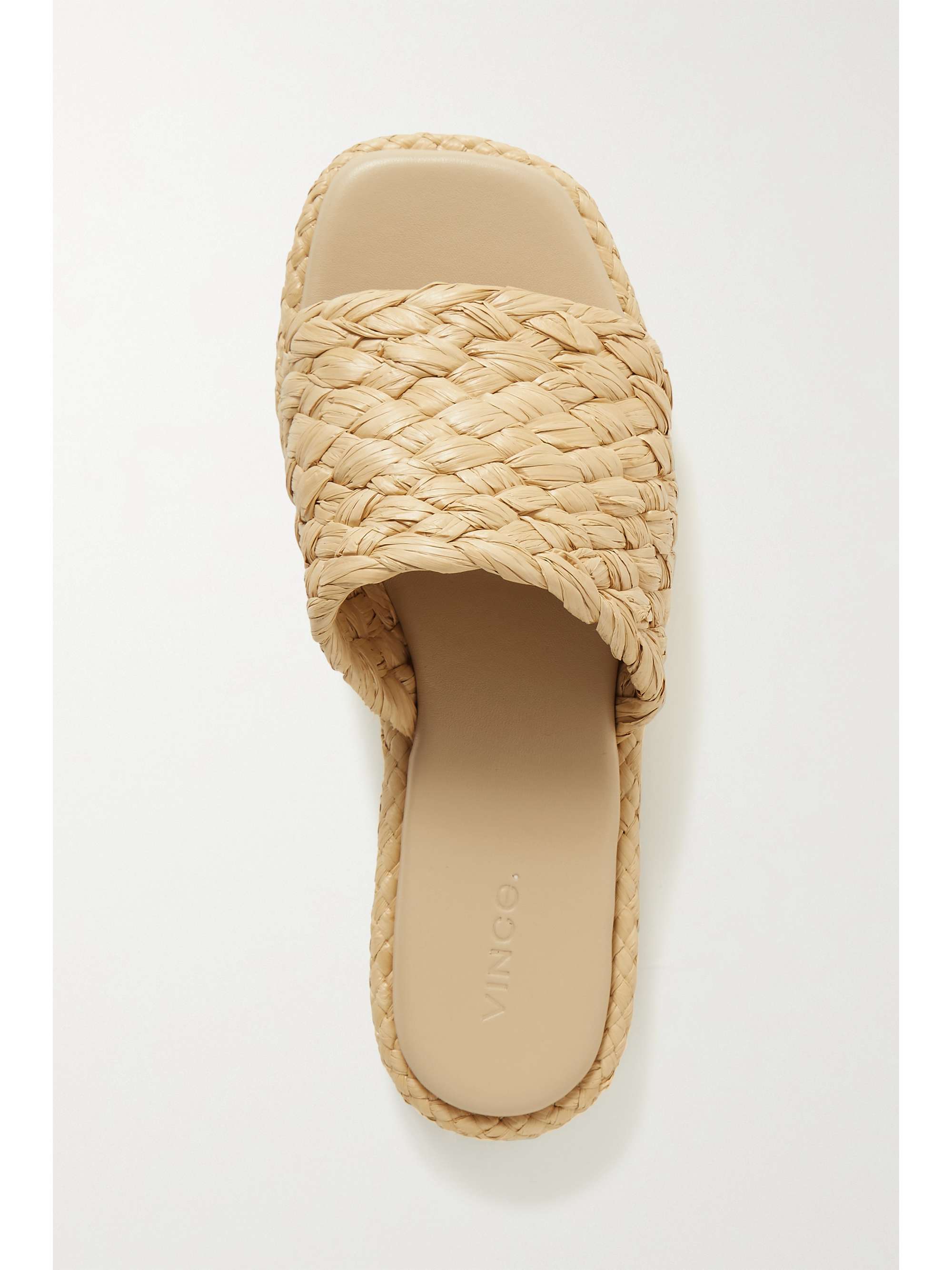 Rumi Raffia Vince Rumi Woven Slide Sandals Vince Rumi Raffia