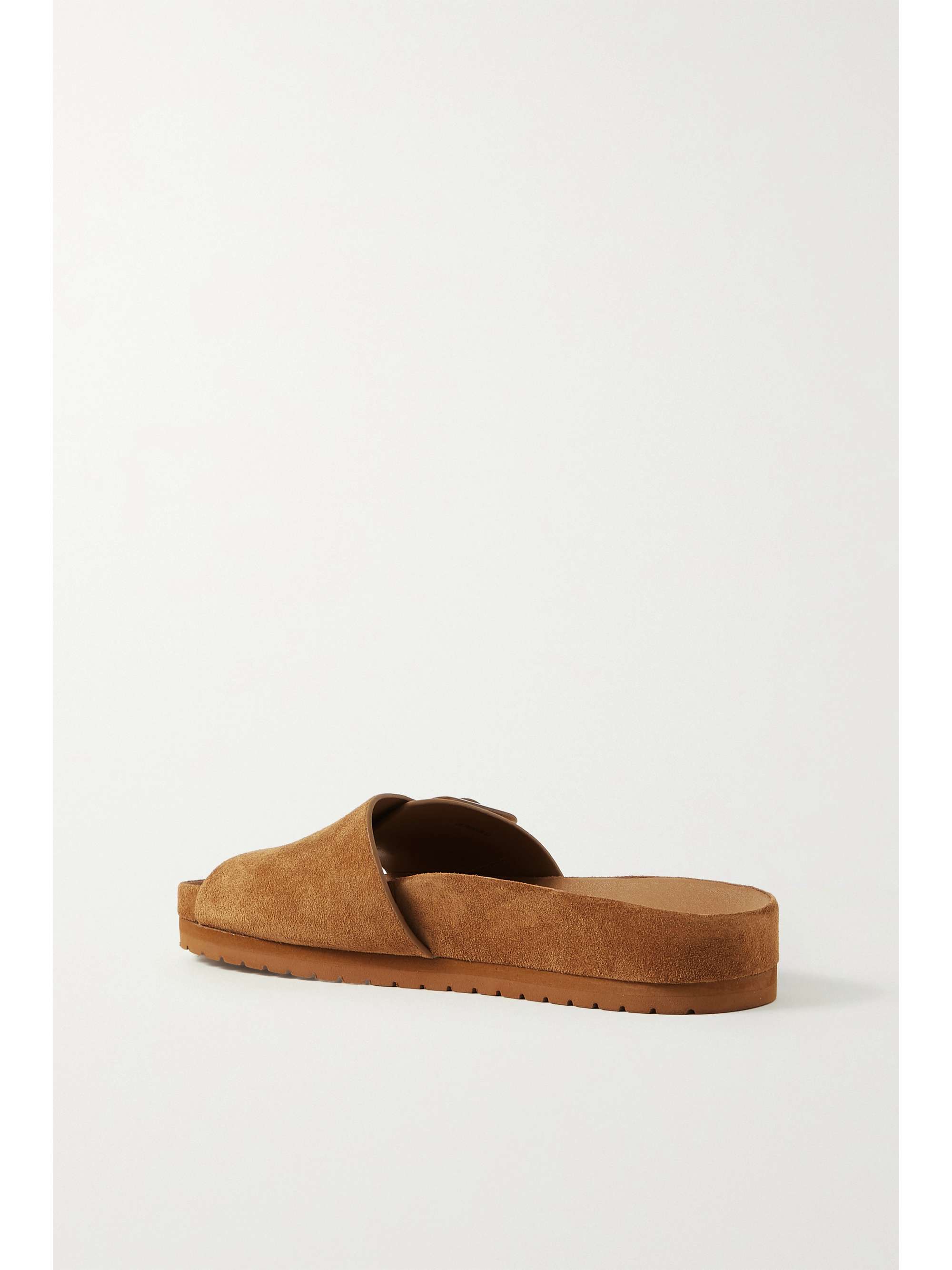 VINCE Grant buckled suede slides