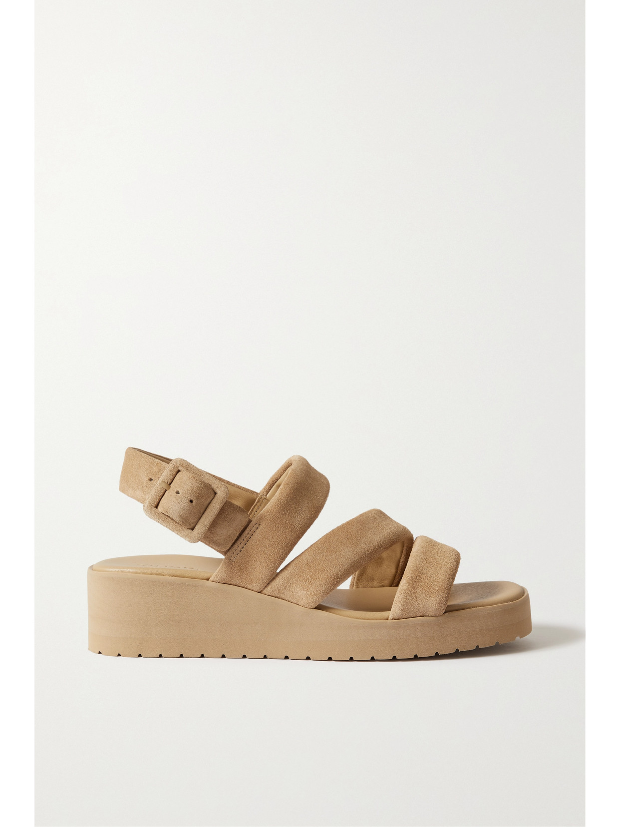 Vince Skylar Suede Wedge Slingback Sandals - Neutrals