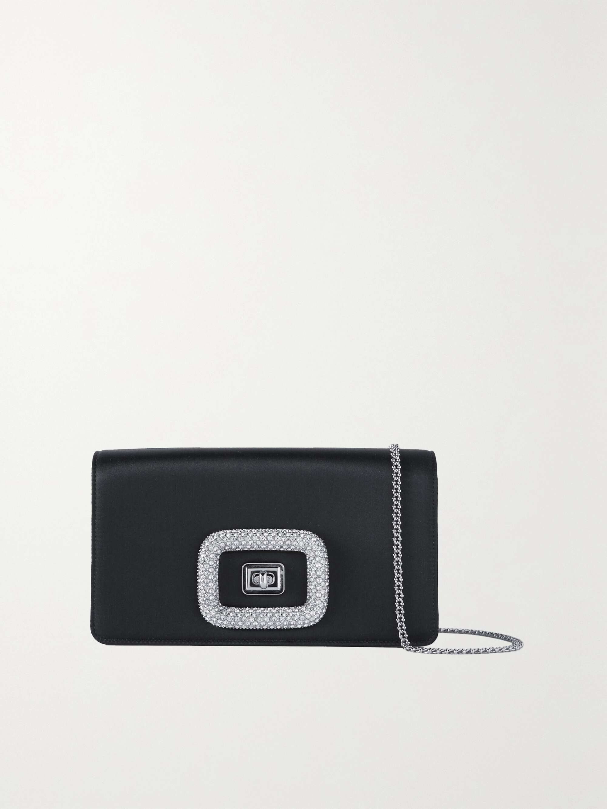 Viv Choc mini embellished satin clutch