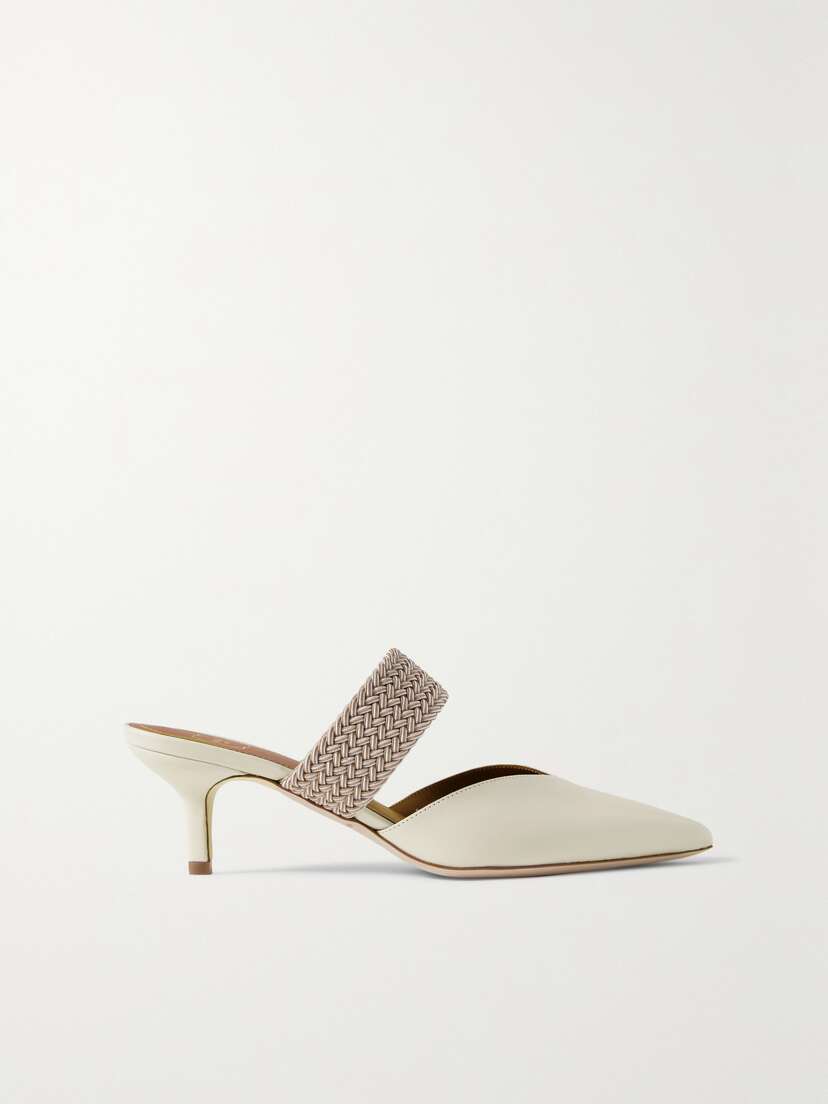 Malone Souliers Maisie 45 Cord-trimmed Leather Mules