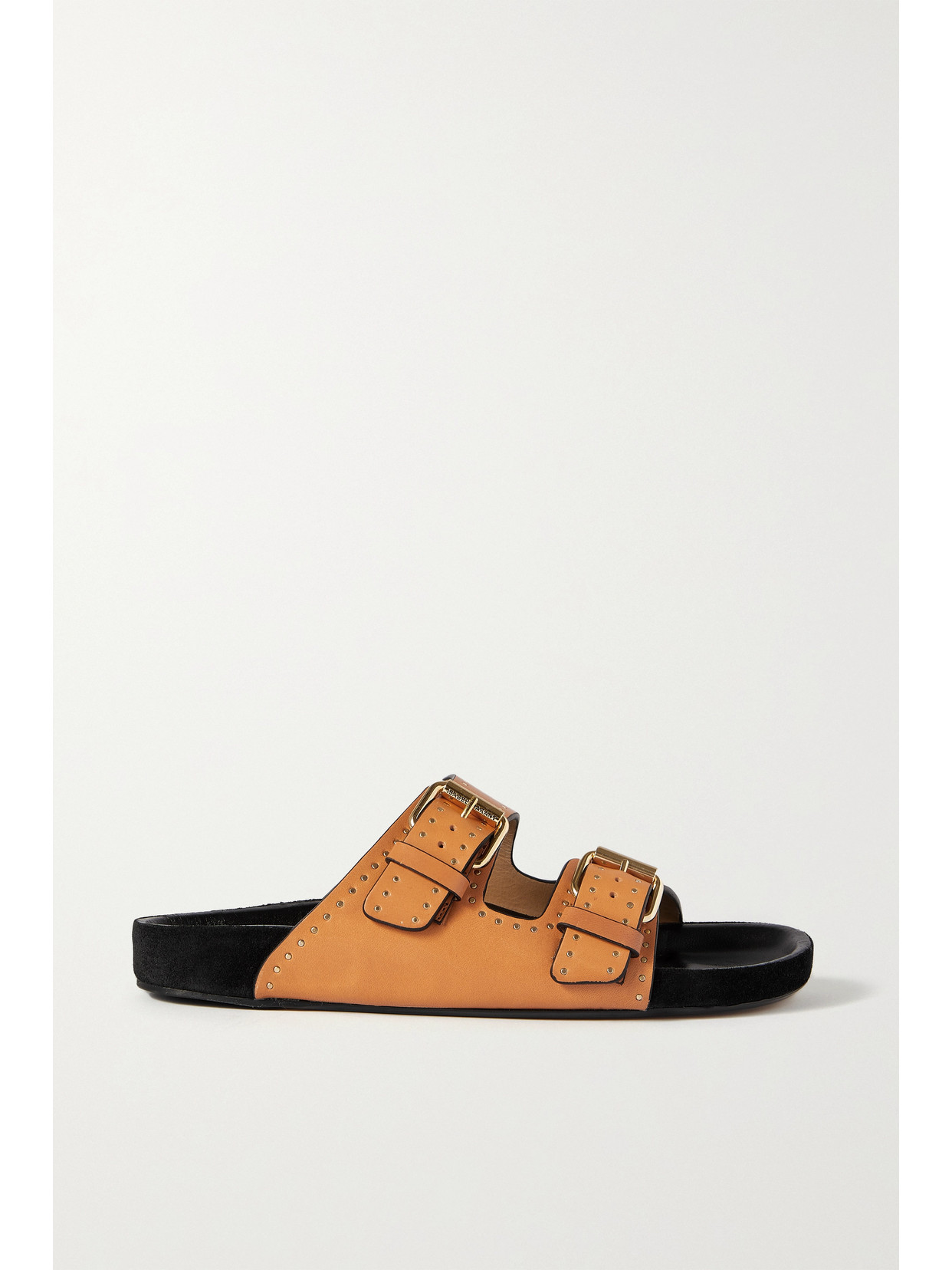 ISABEL MARANT LENNYO STUDDED LEATHER SLIDES