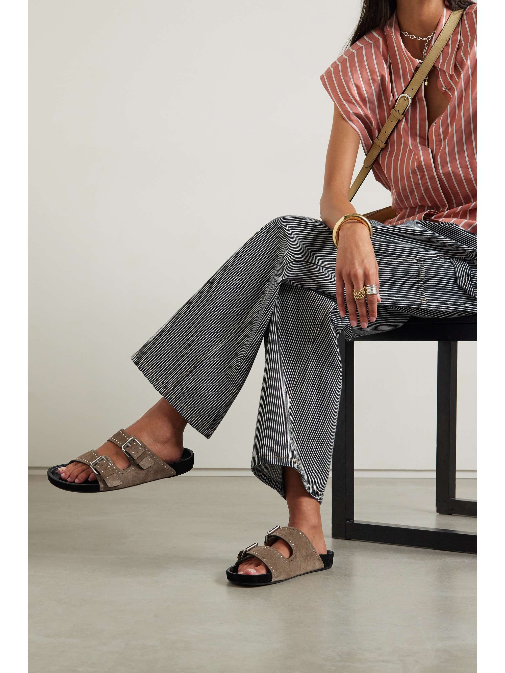 ISABEL MARANT Lennyo studded suede slides