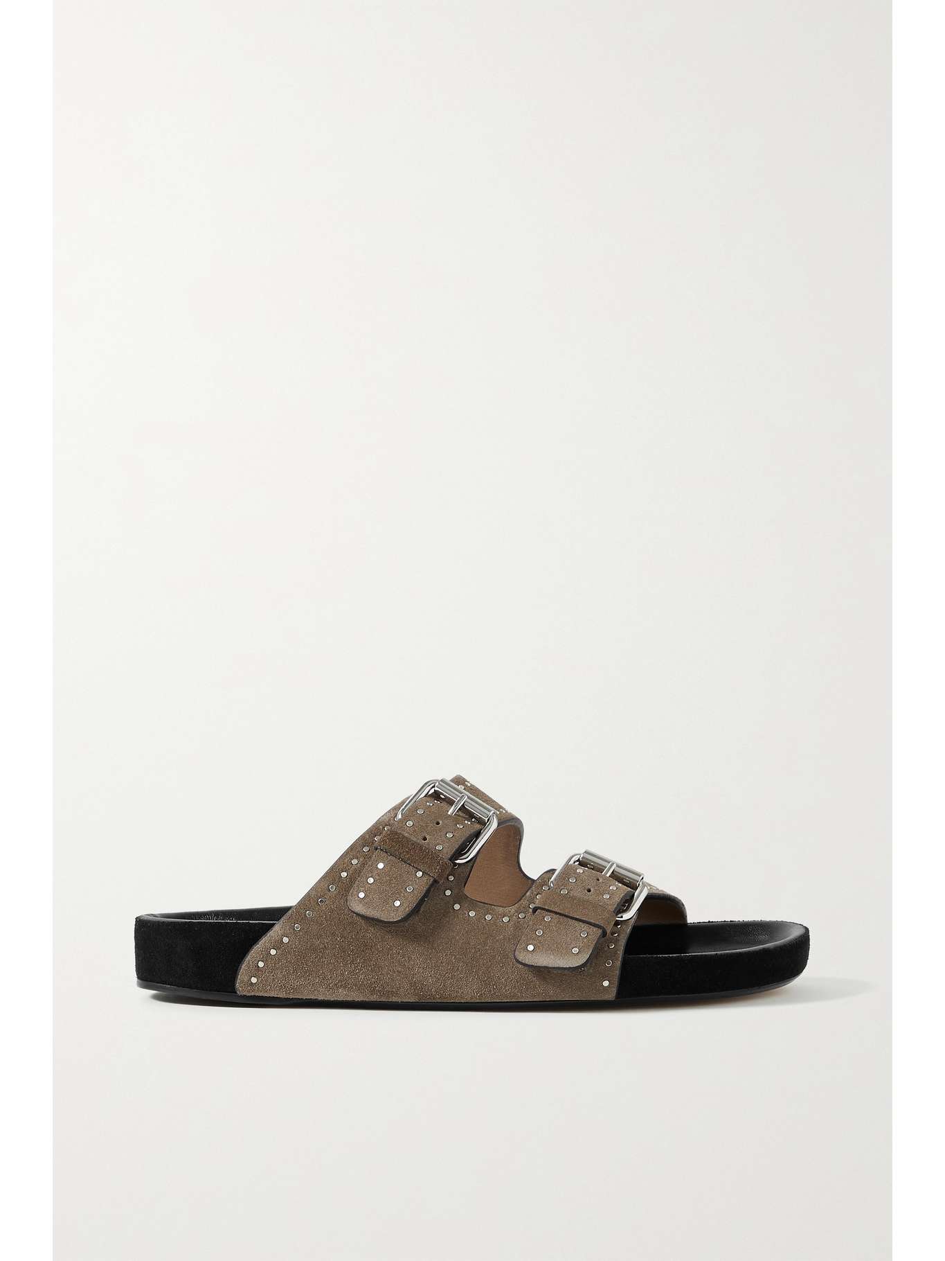 isabel marant lennyo studded suede slide sandals