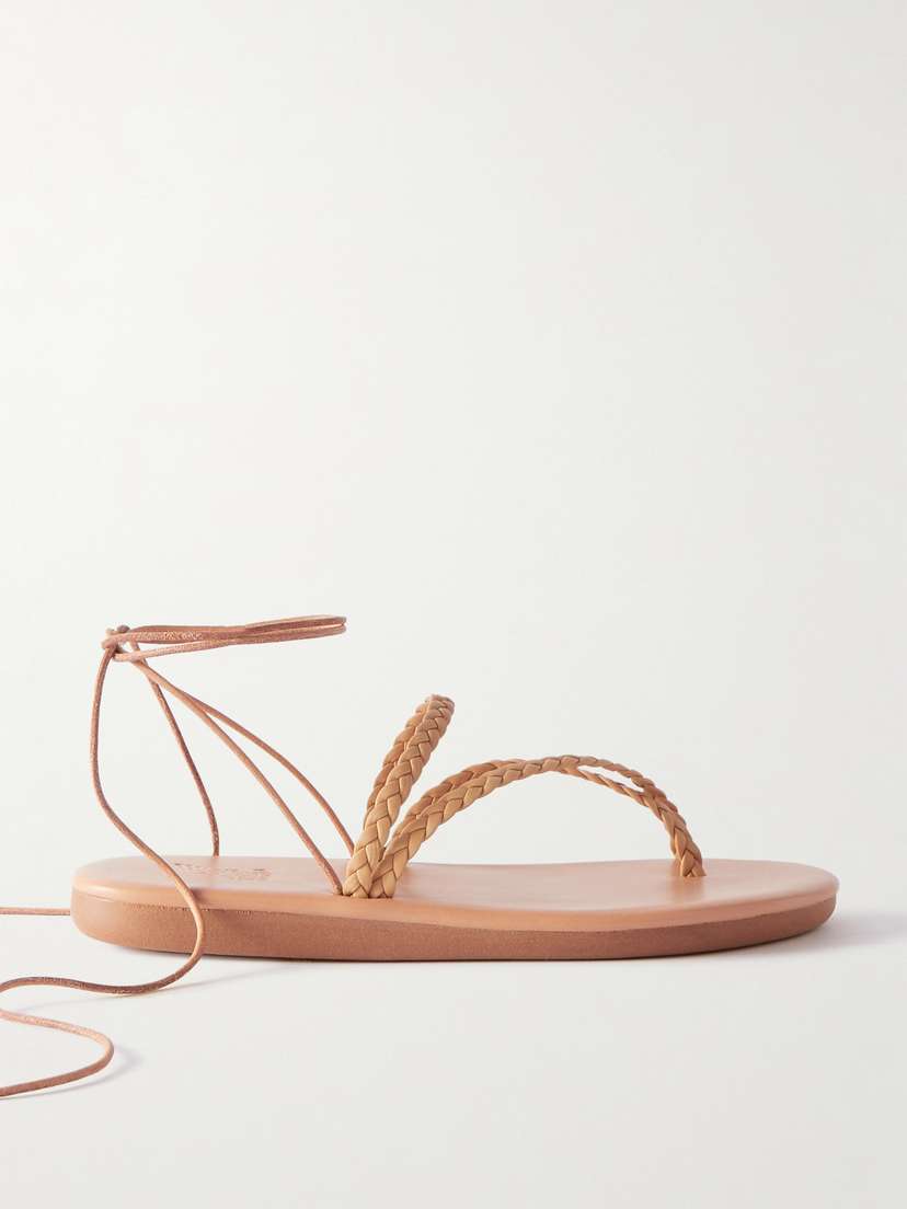 Ancient Greek Sandals Plage Braided Leather Slides