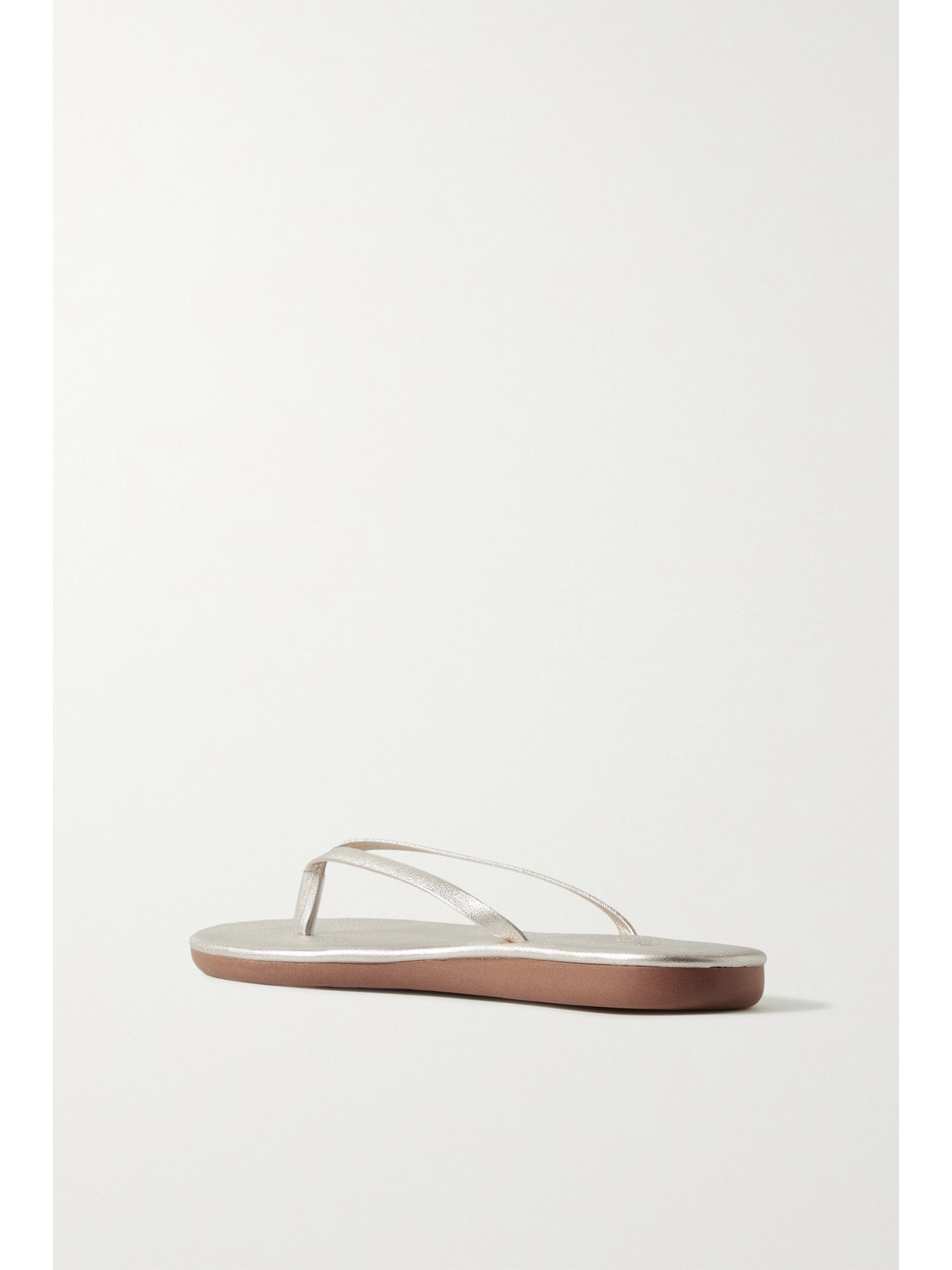 Ancient Greek Sandals Saionara Metallic Leather Flip Flops In Gold