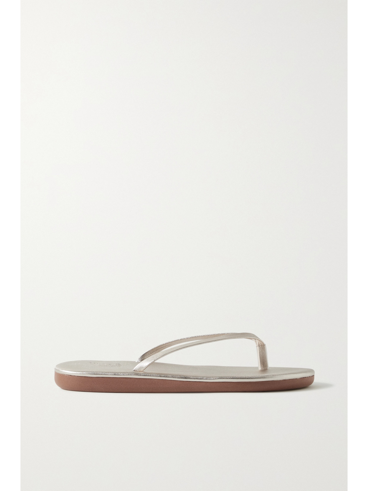 Ancient Greek Sandals Saionara Metallic Leather Flip Flops In Gold