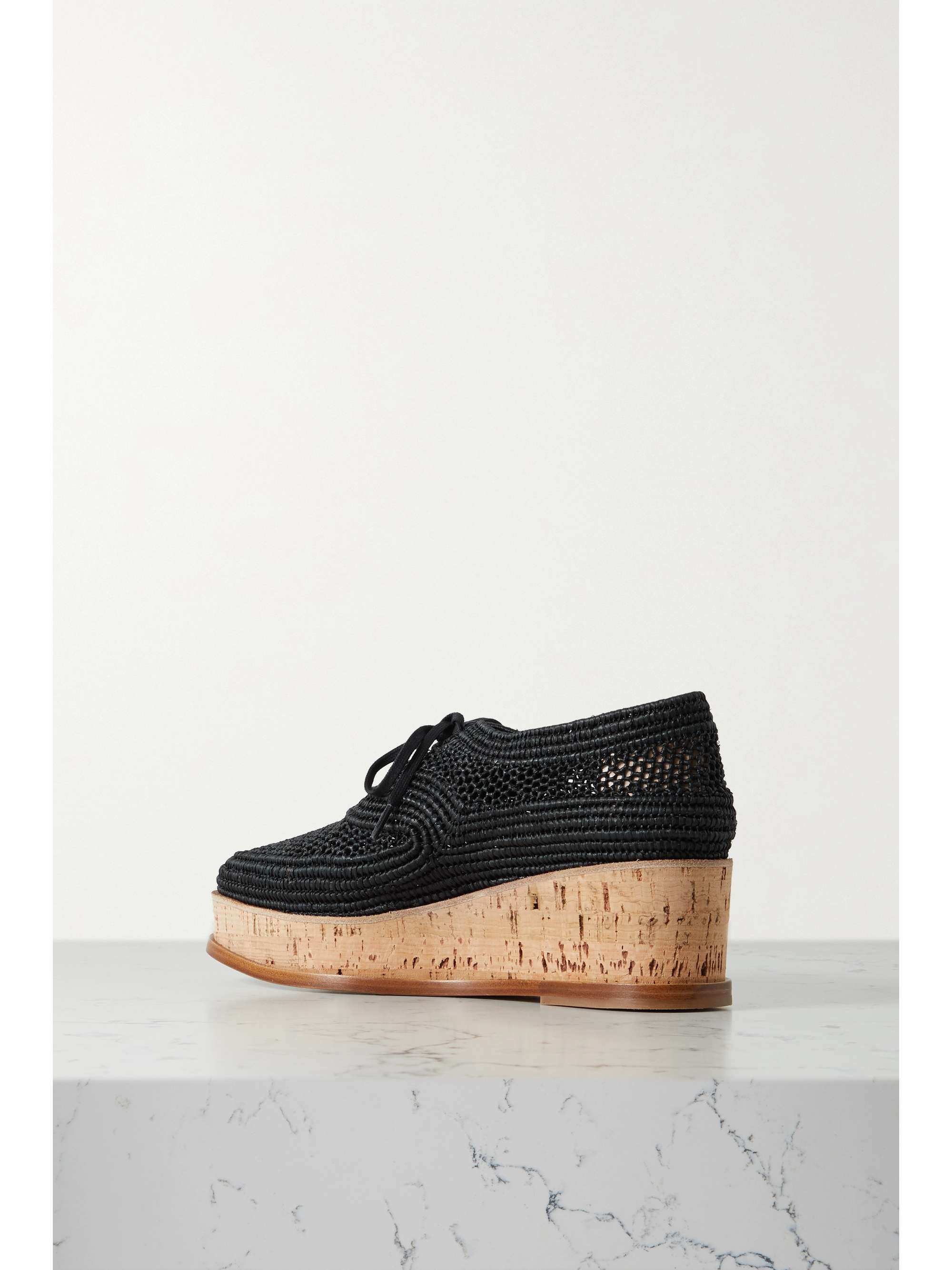 Gabriela Hearst - + Clergerie Harold Raffia Platform Brogues - Black - IT39.5 - Net A Porter