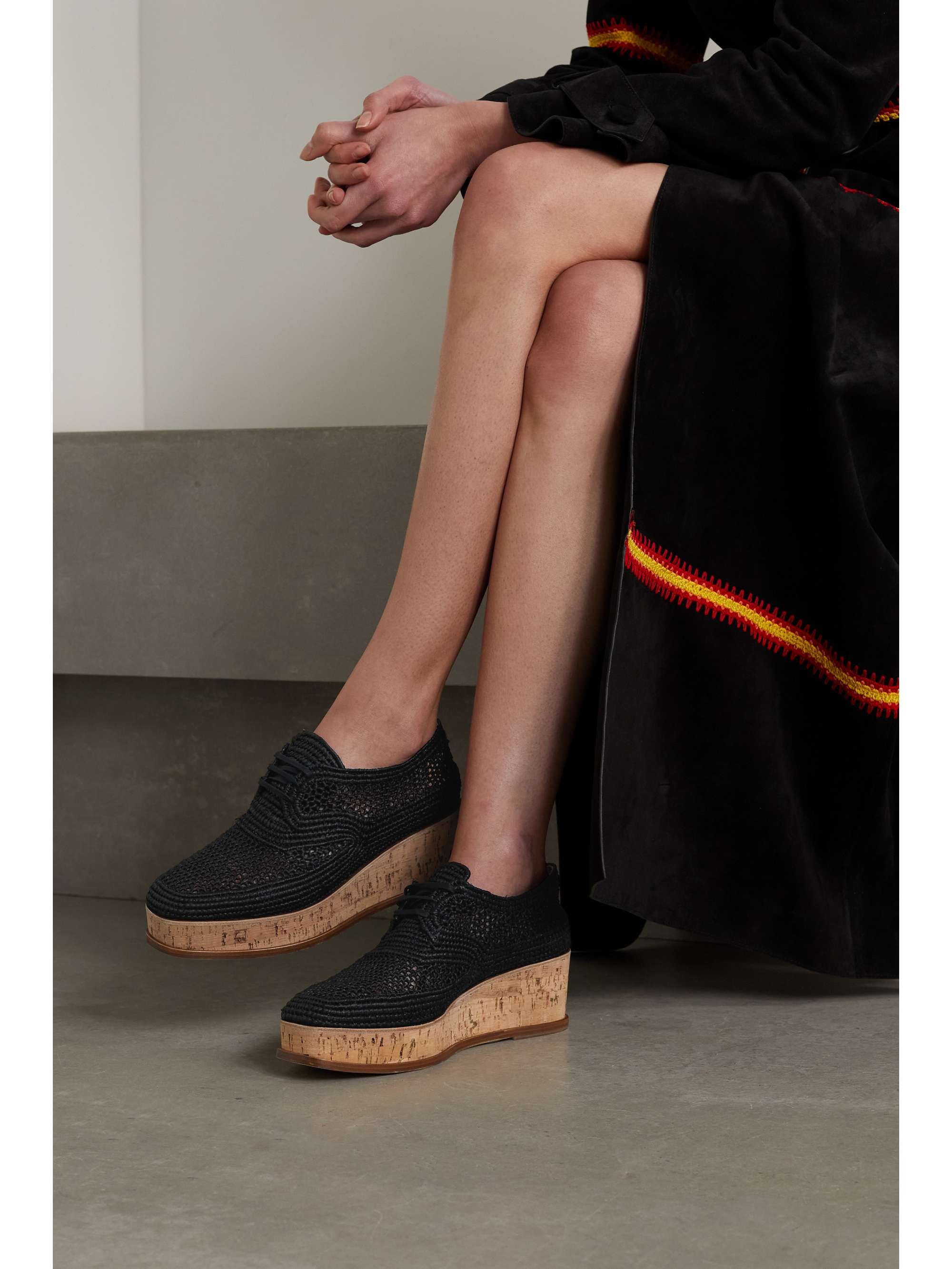 Gabriela Hearst - + Clergerie Harold Raffia Platform Brogues - Black - IT39.5 - Net A Porter