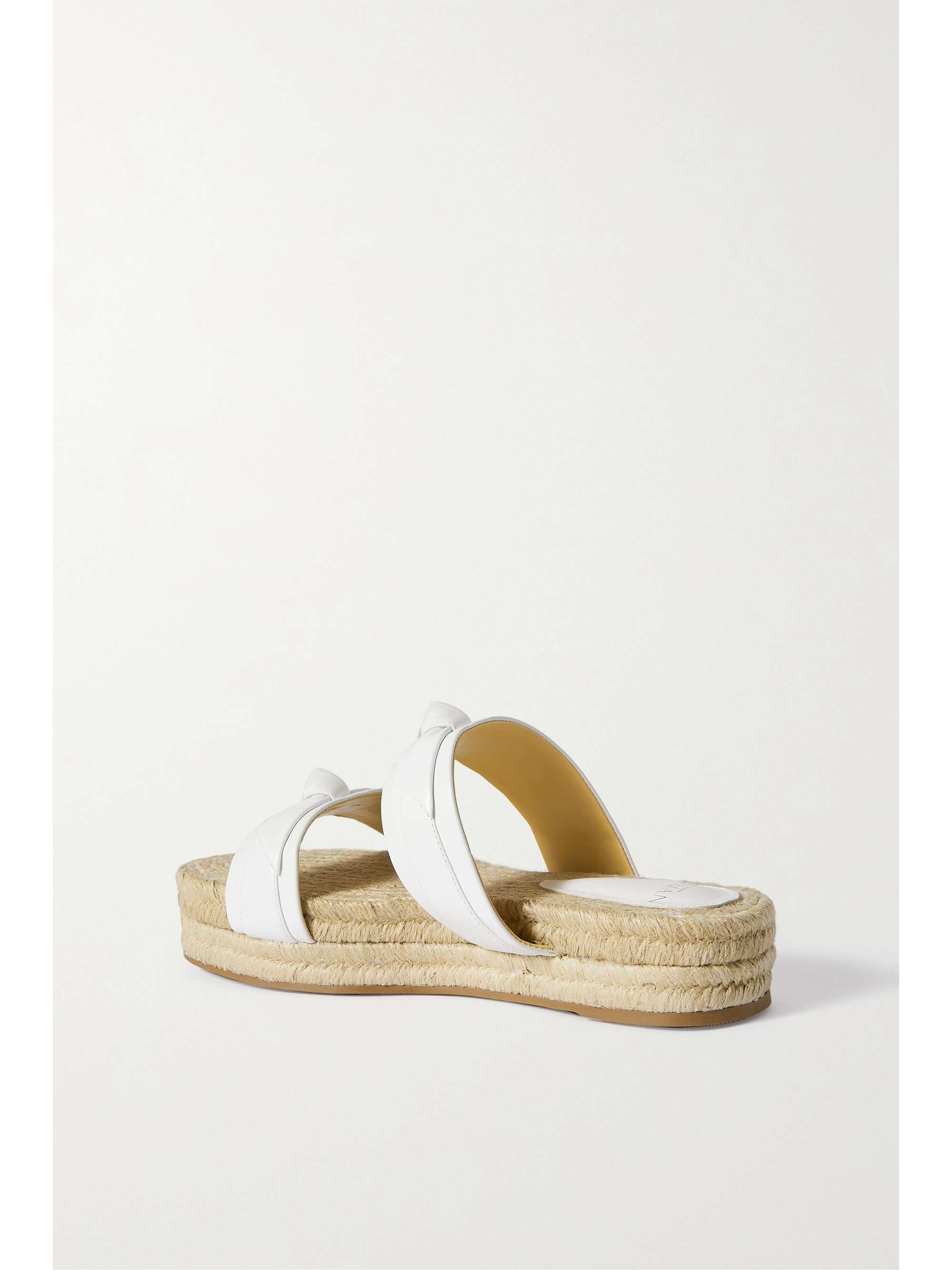 ALEXANDRE BIRMAN Clarita knotted leather espadrille slides