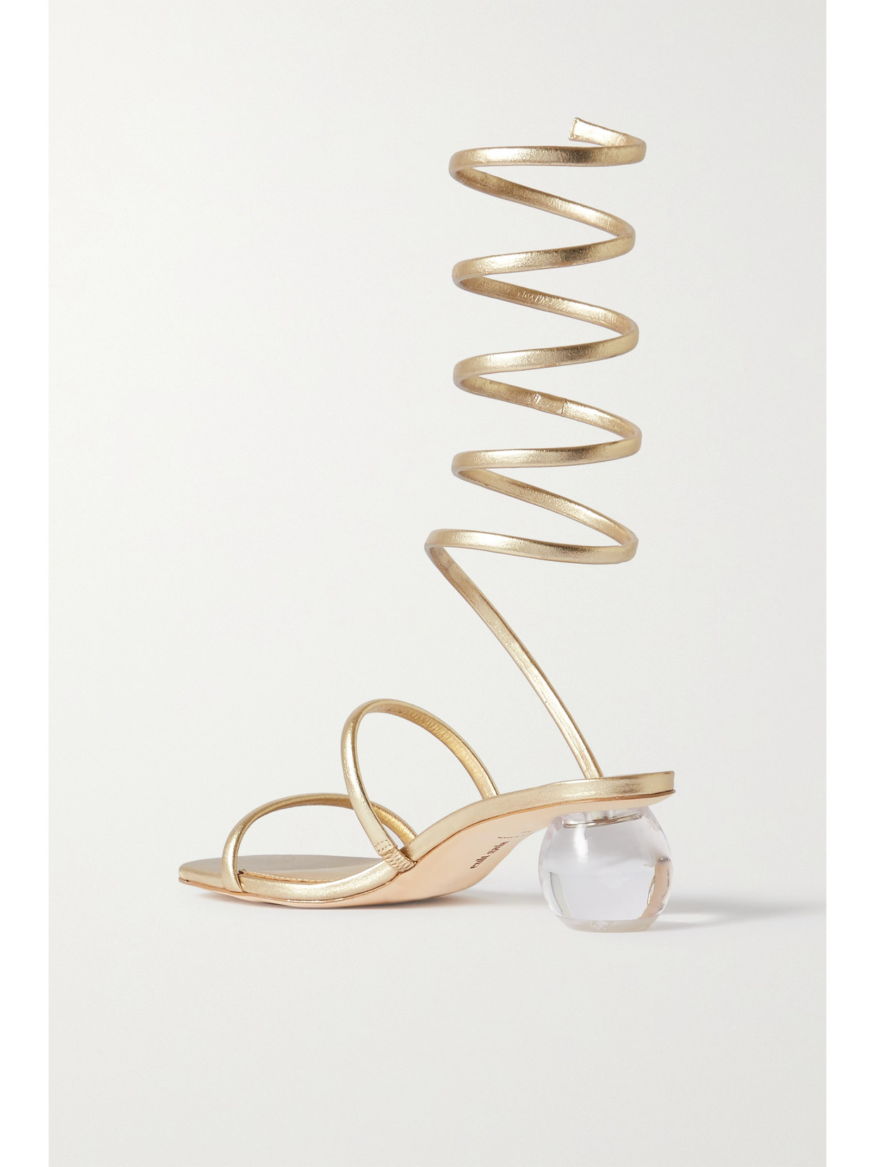 CULT GAIA FREYA METALLIC LEATHER SANDALS