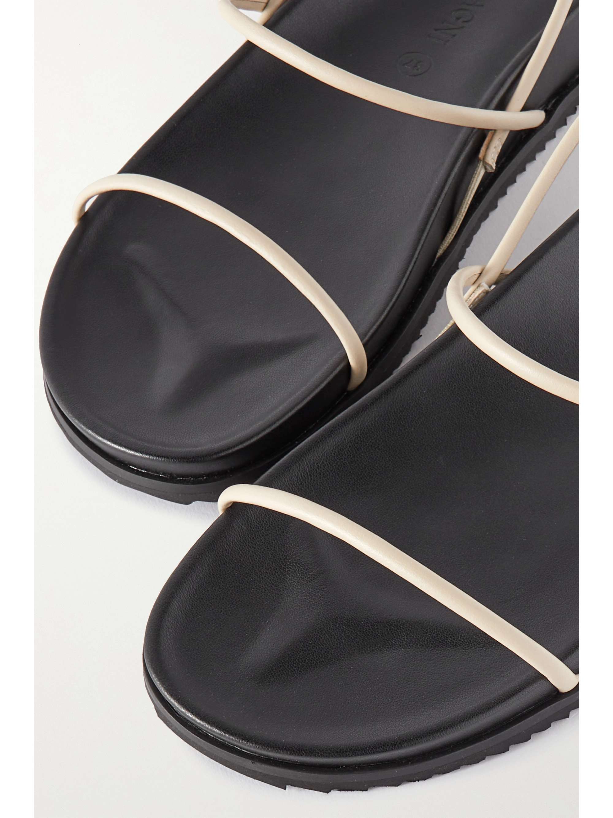 ST. AGNI Pina leather slingback sandals