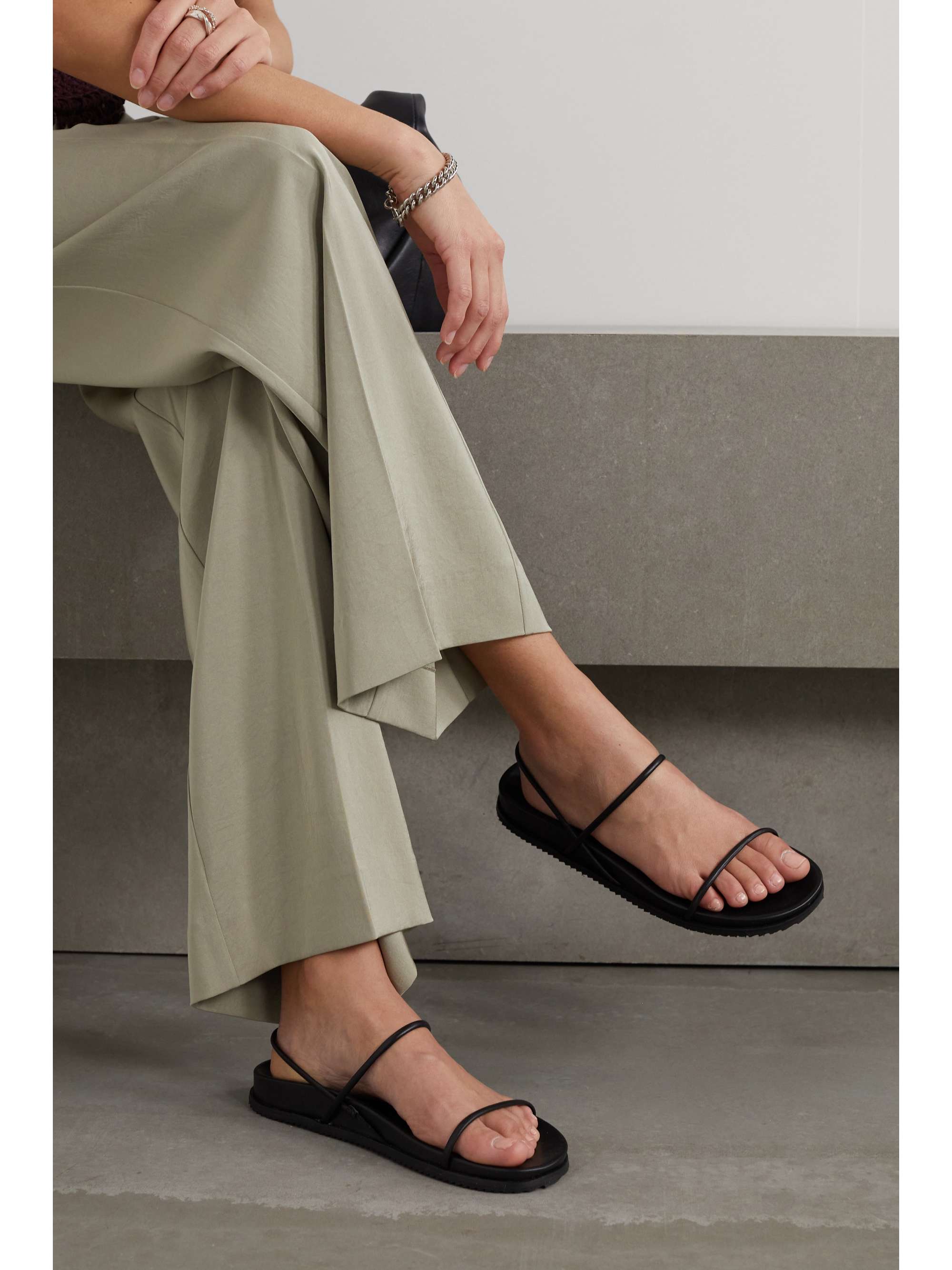 ST. AGNI Pina leather slingback sandals | NET-A-PORTER