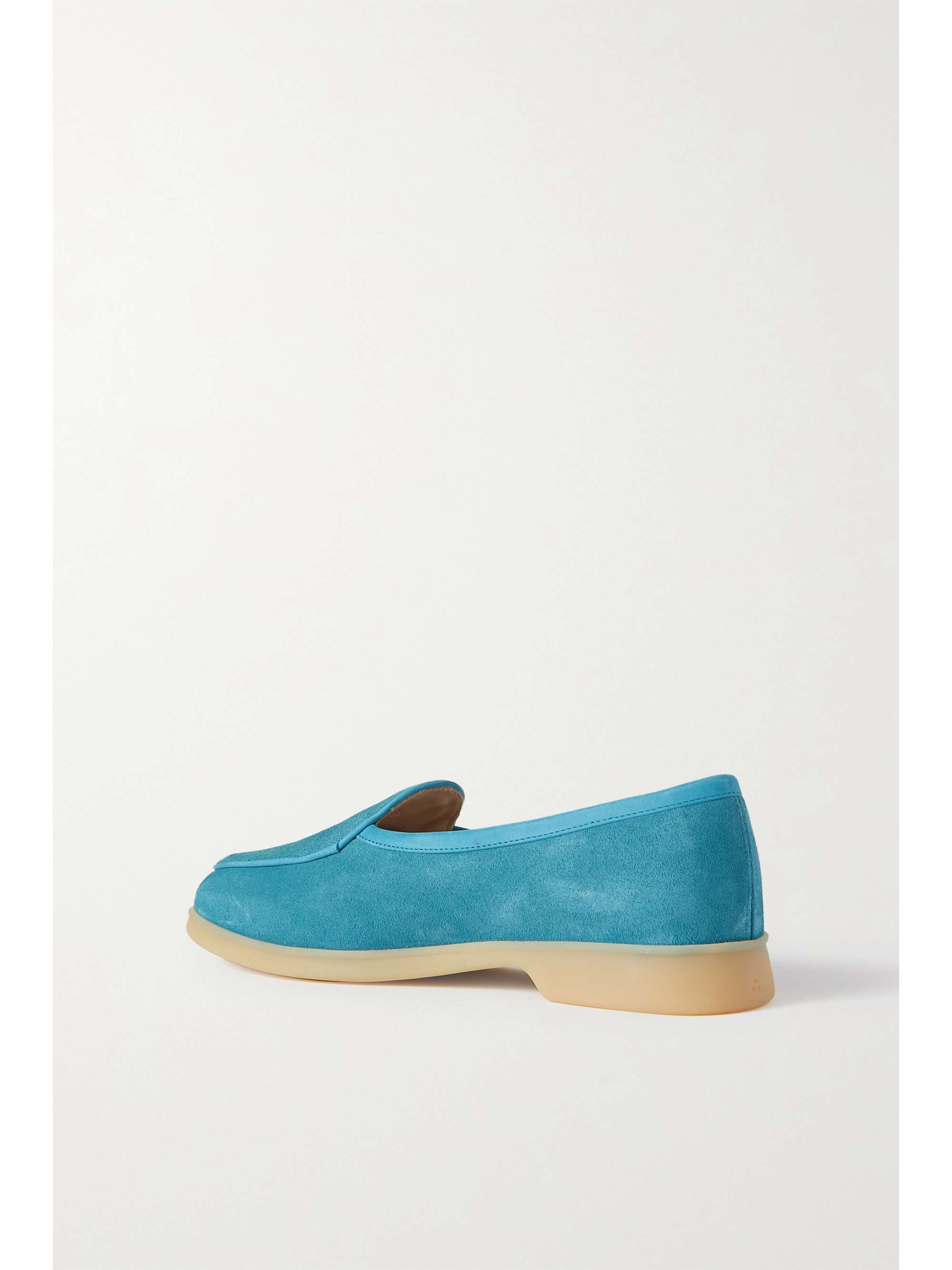 BAUDOIN & LANGE Stride leather-trimmed suede loafers