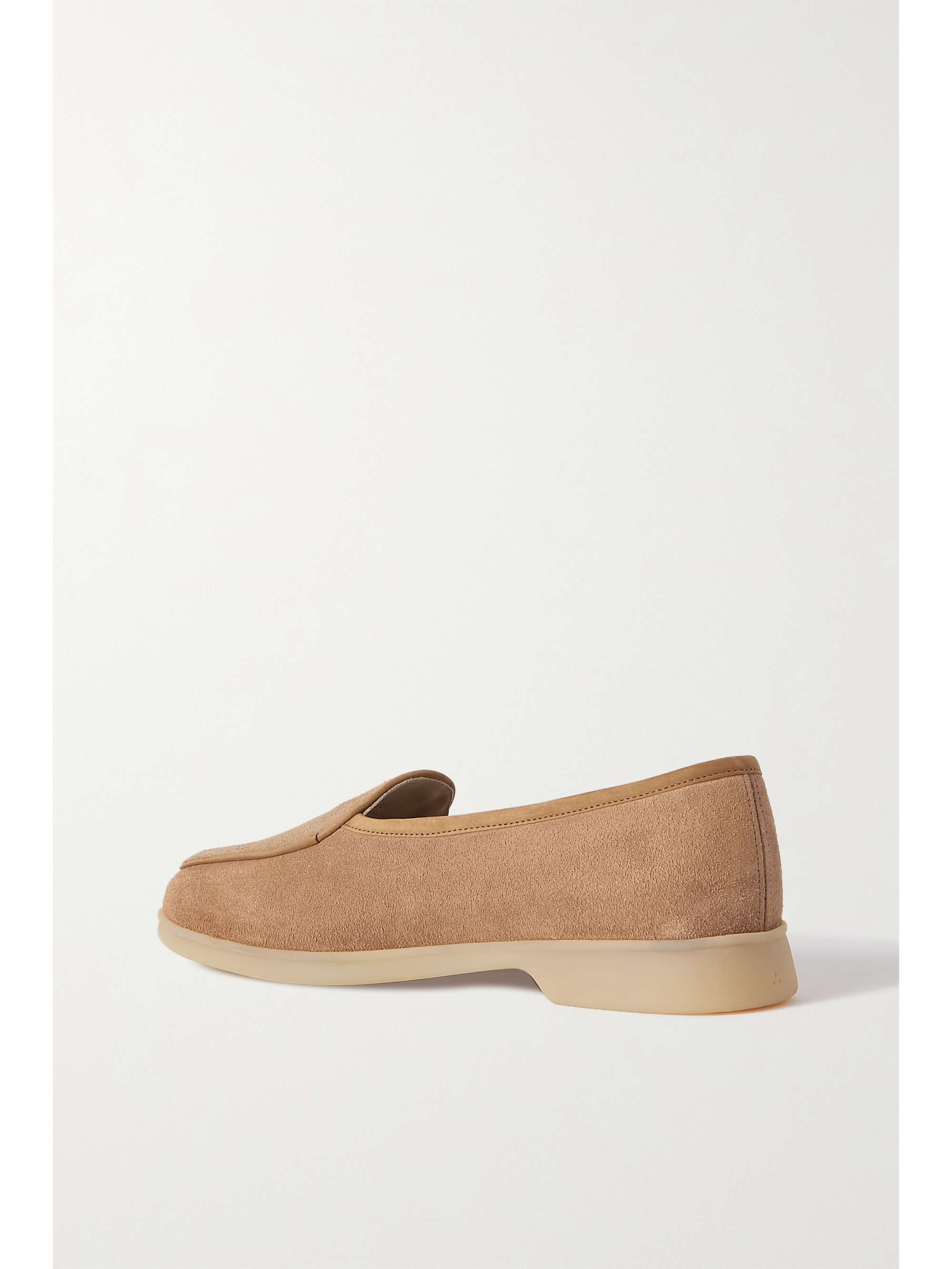 BAUDOIN & LANGE Stride leather-trimmed suede loafers