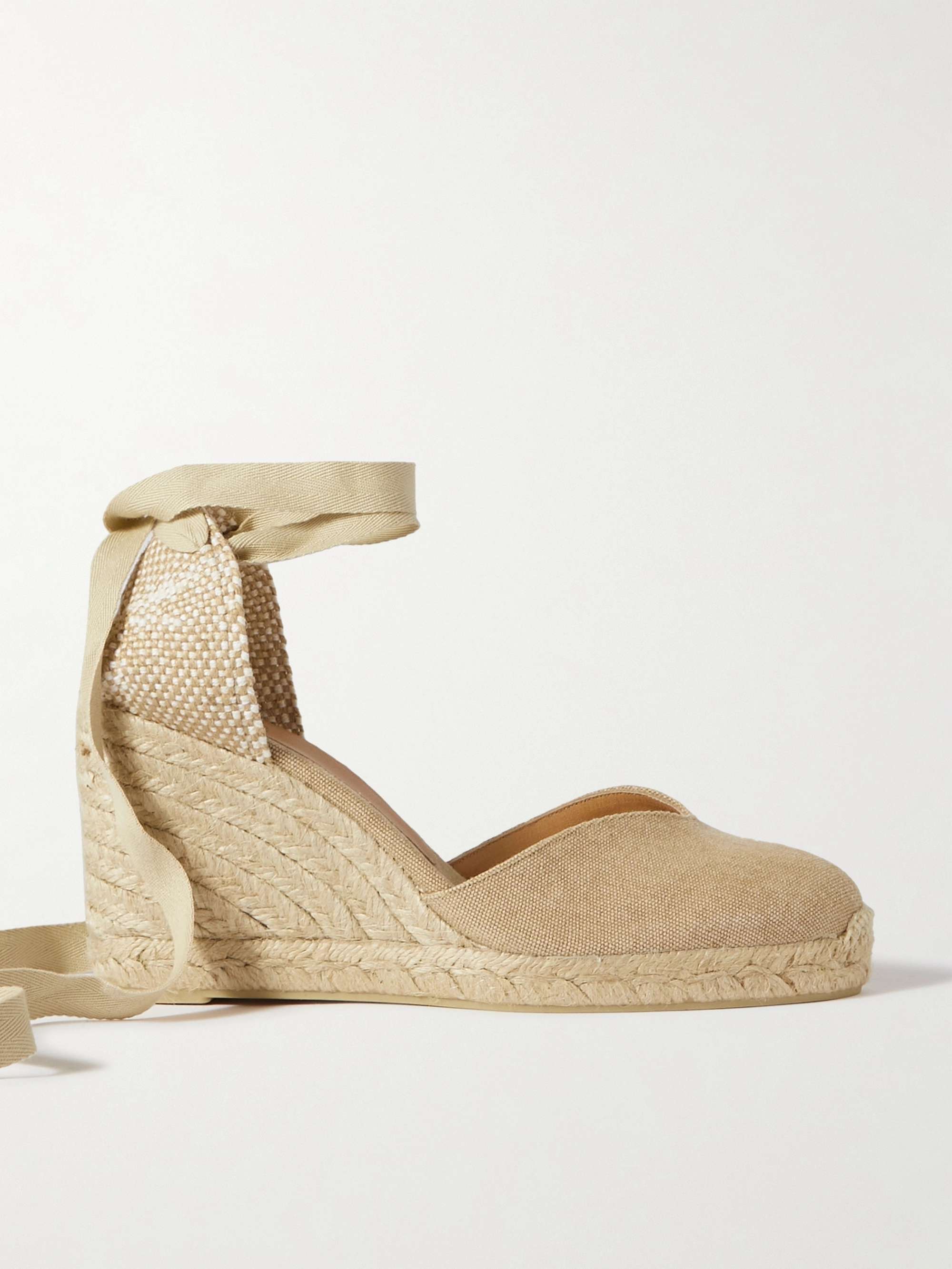 + NET SUSTAIN Chiara 80 canvas wedge espadrilles