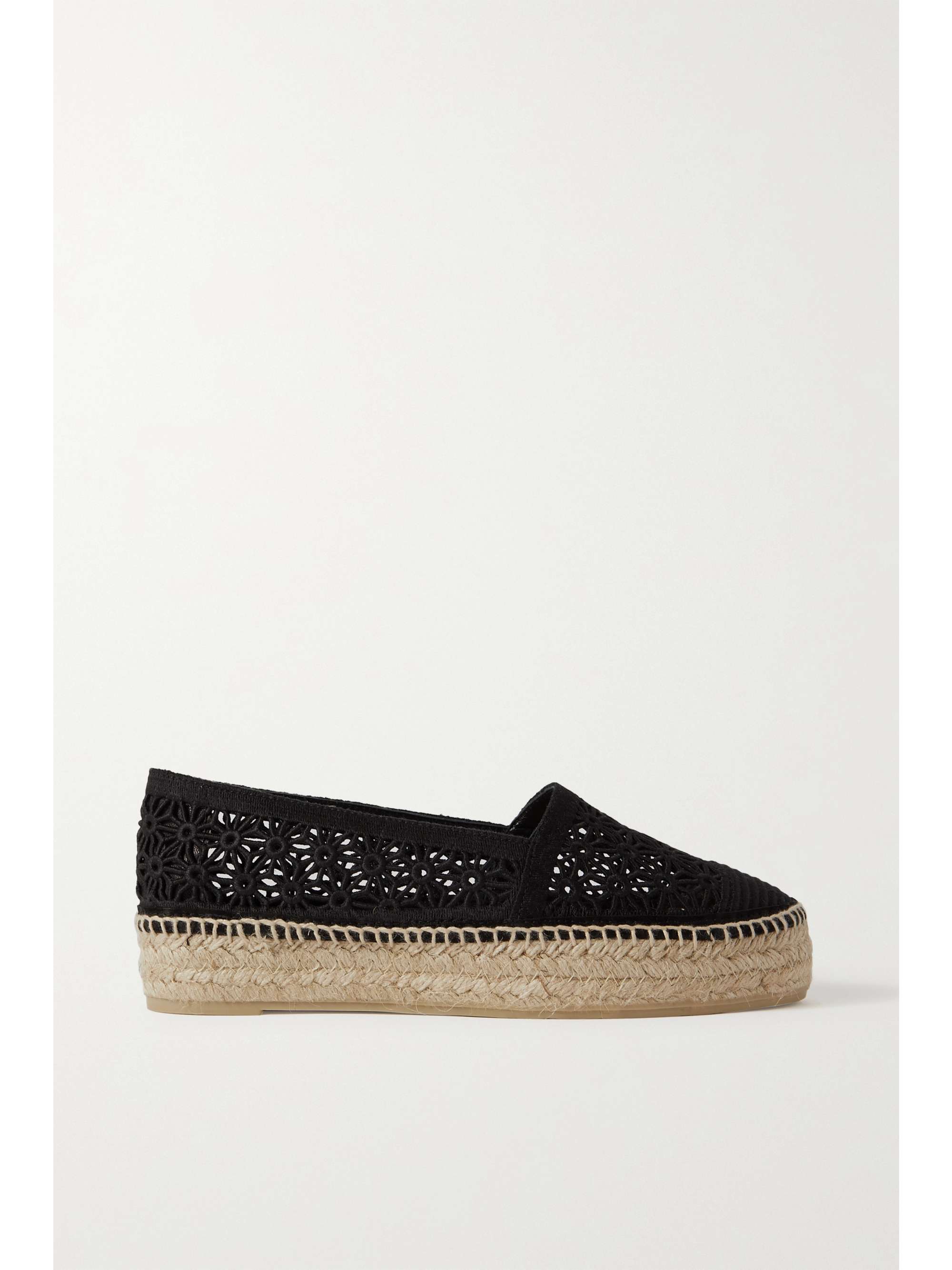 black espadrilles slip on