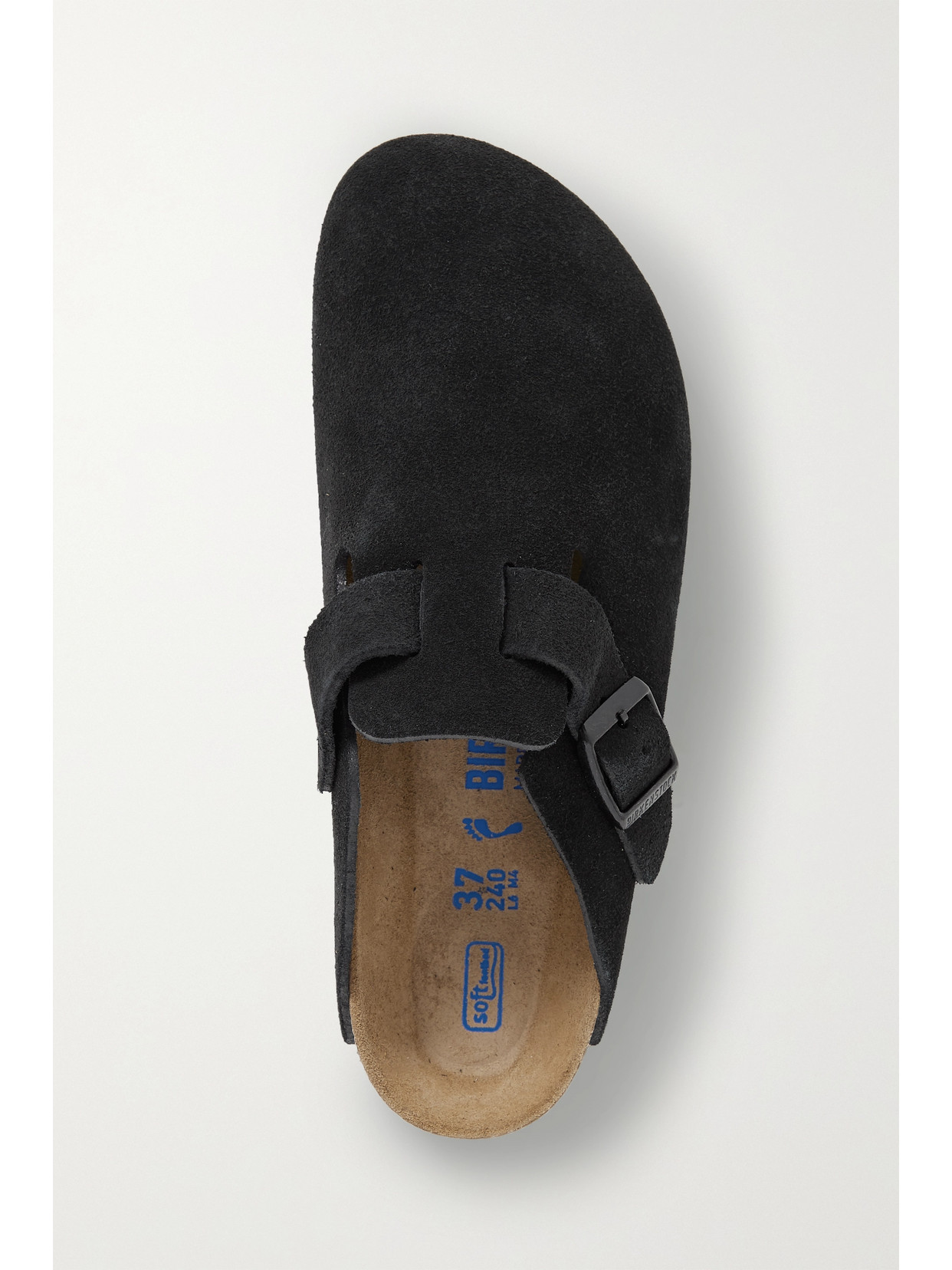 Shop Birkenstock Boston Suede Clogs In Black